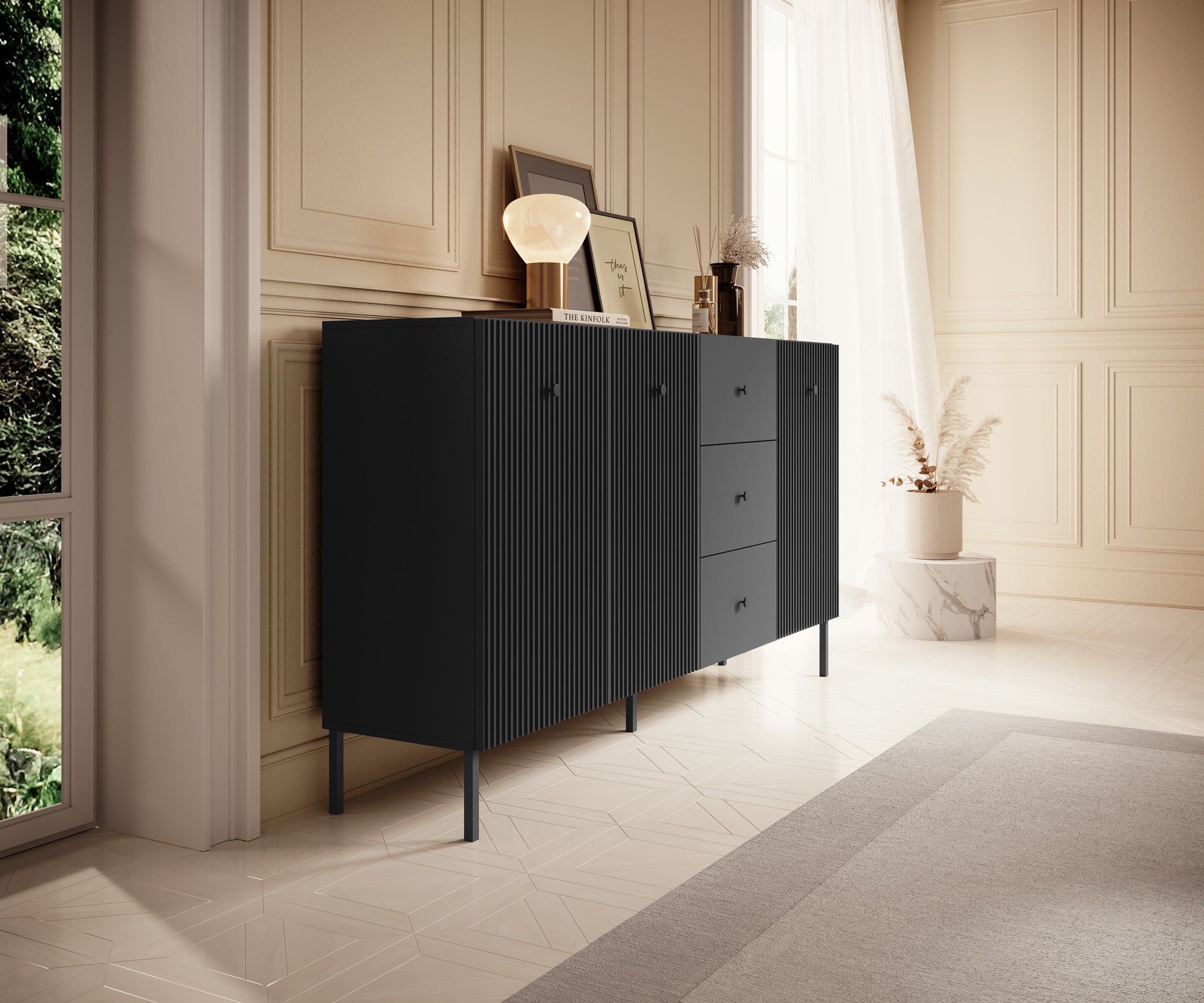 Vermont - Dressoir - Antraciet - 180x42x98 cm