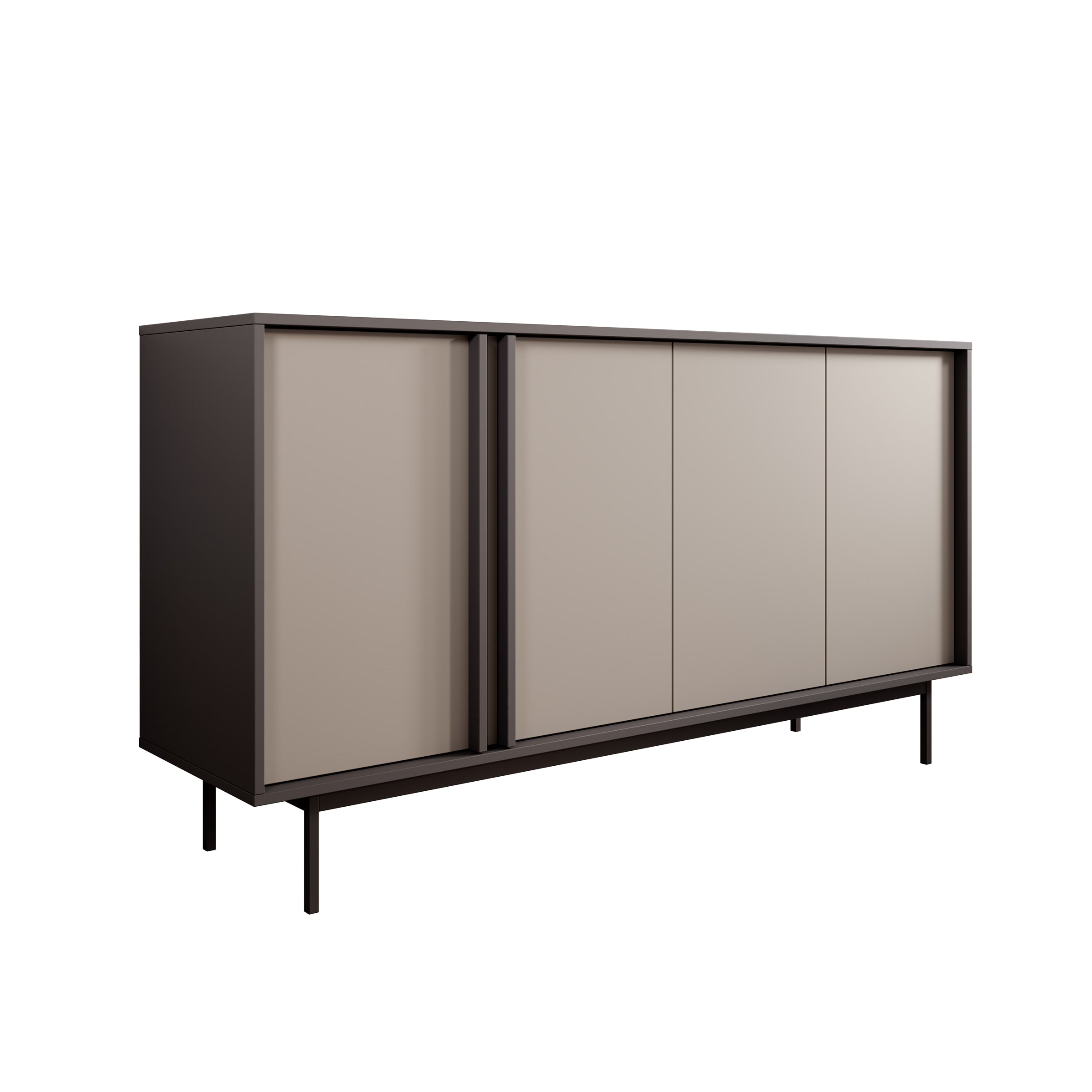 Antigo - Dressoir - Beige/Antraciet - 163x43x87 cm