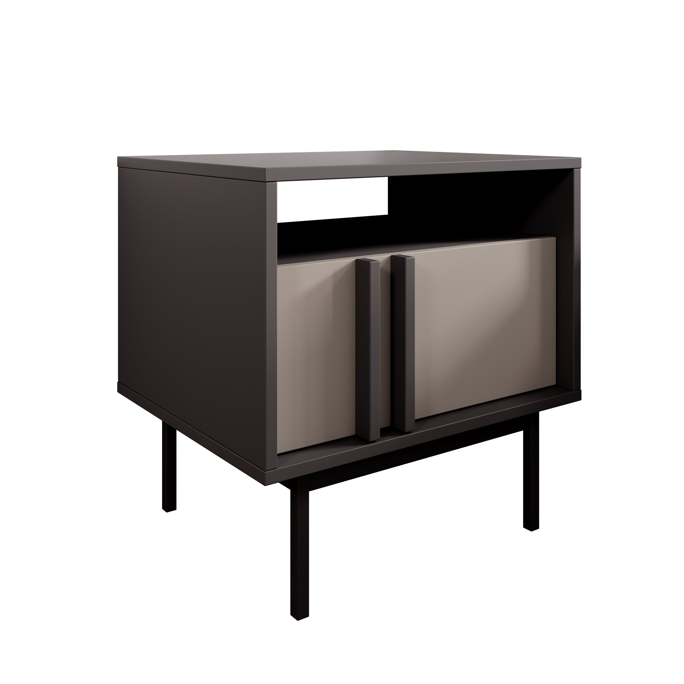 Antigo - Nachtkastje - Beige/Antraciet - 53x53x43 cm