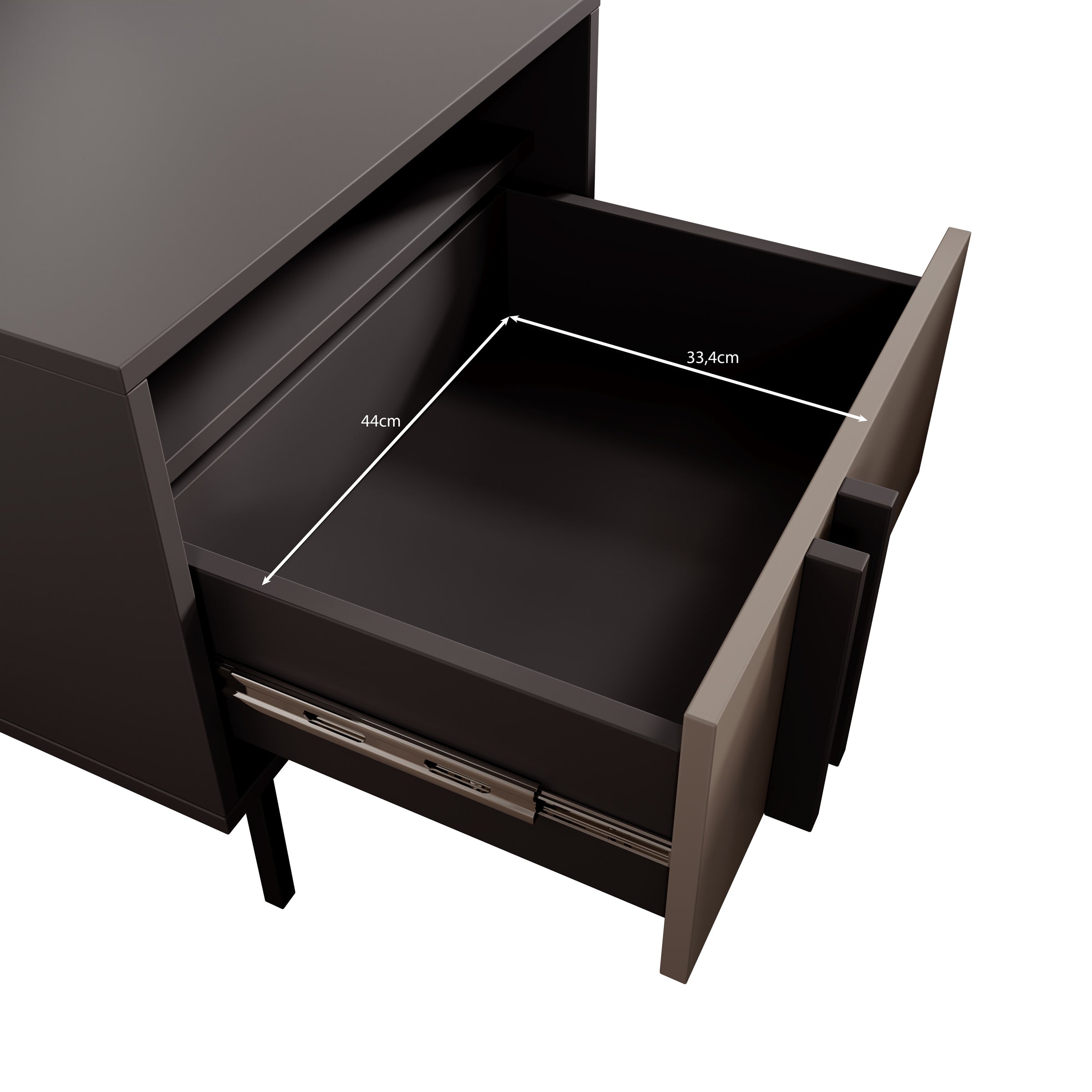 Antigo - Nachtkastje - Beige/Antraciet - 53x53x43 cm