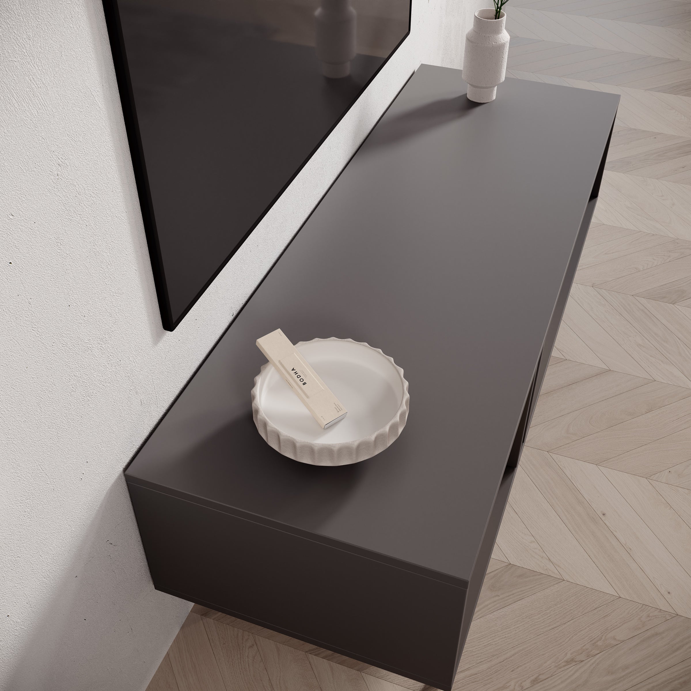 Antigo - TV-Meubel - Eiken/Antraciet - 123x43x43 cm