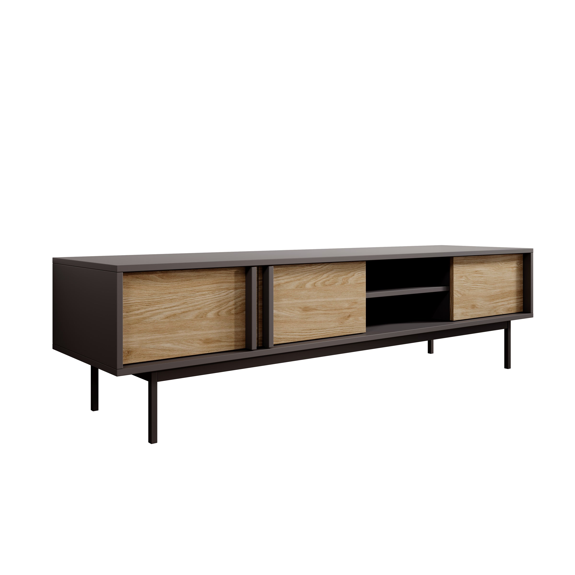 Antigo - TV-Meubel - Eiken/Antraciet - 163x43x43 cm