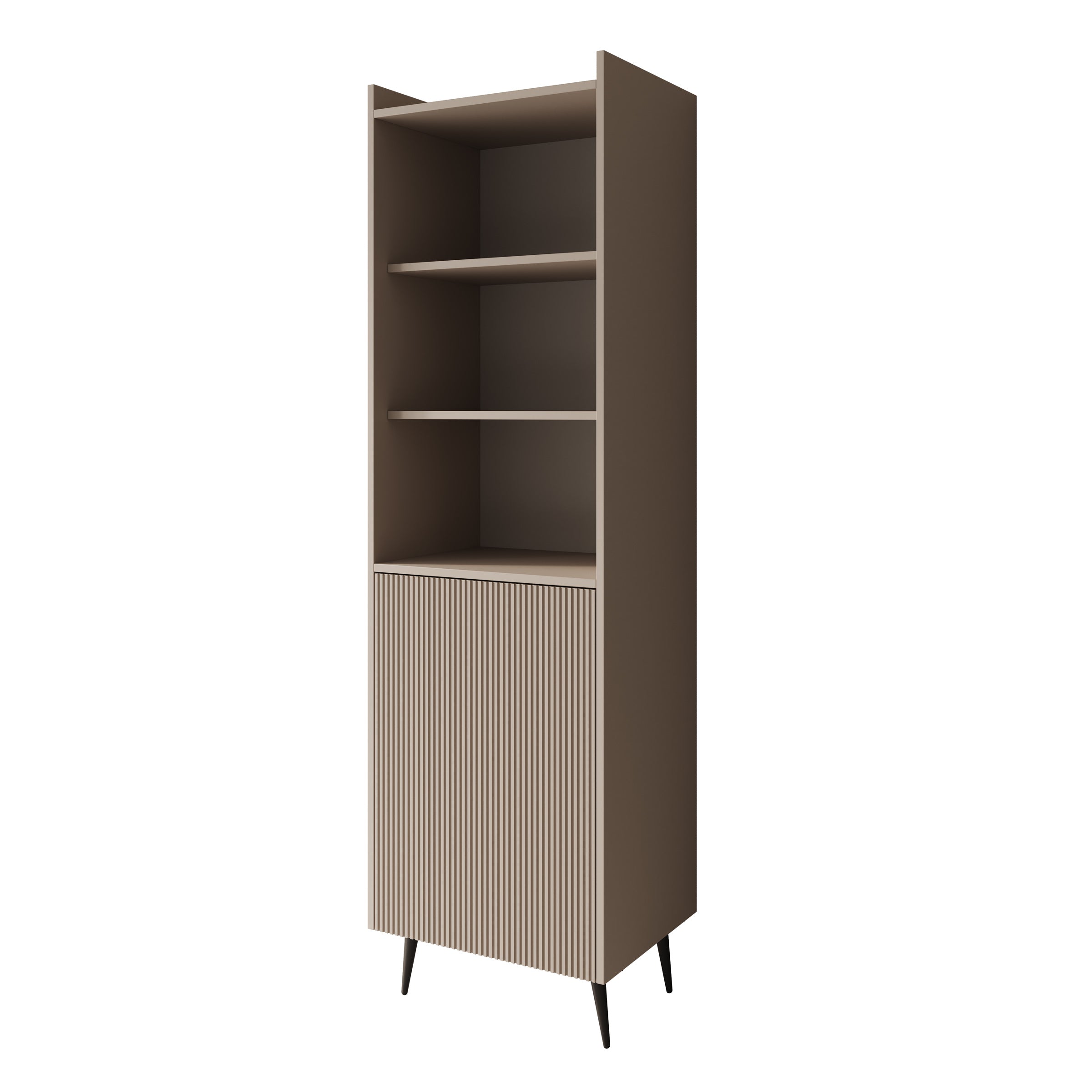 Asty - Boekenkast - Beige - 52x41x180 cm