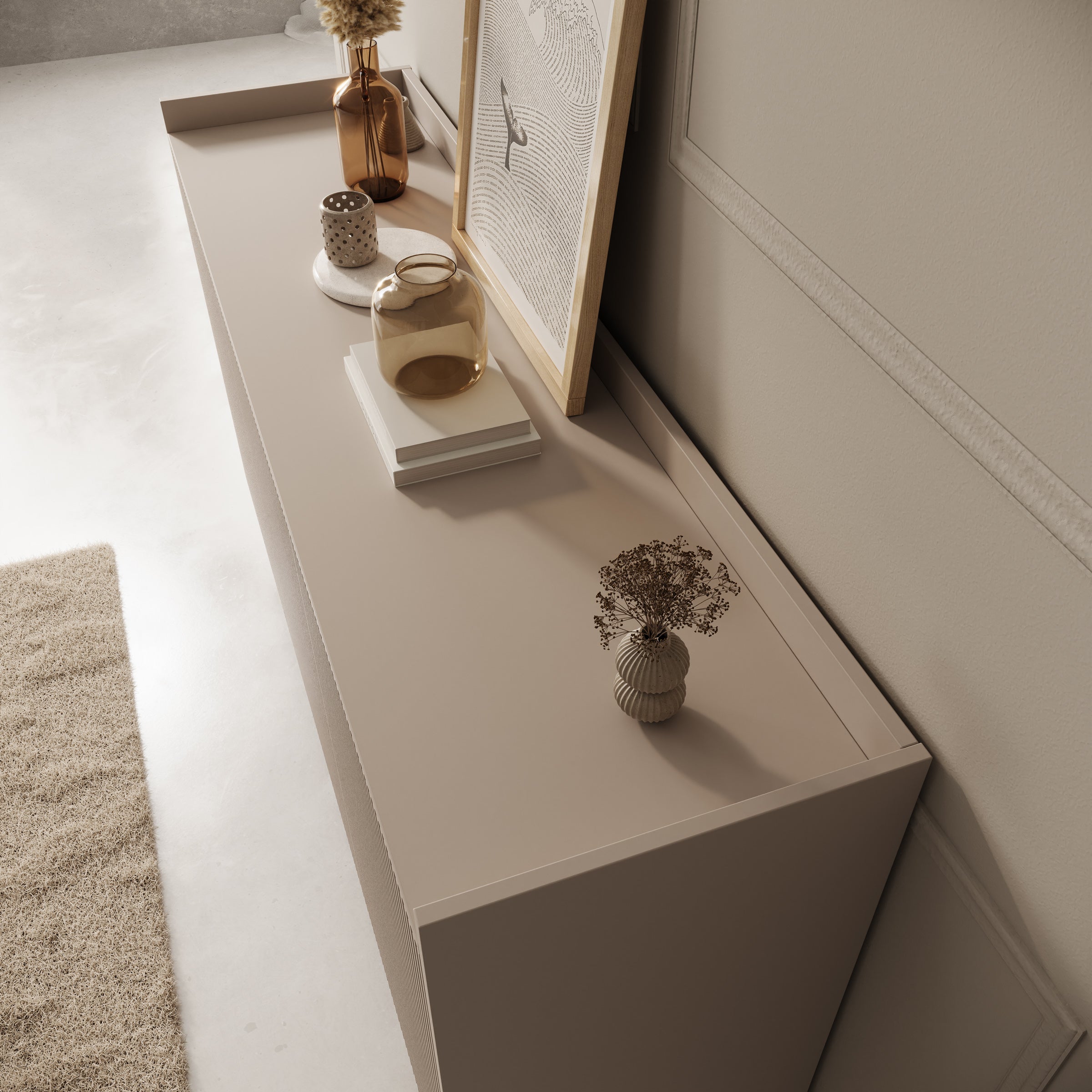 Asty - Dressoir - Beige - 150x41x92 cm