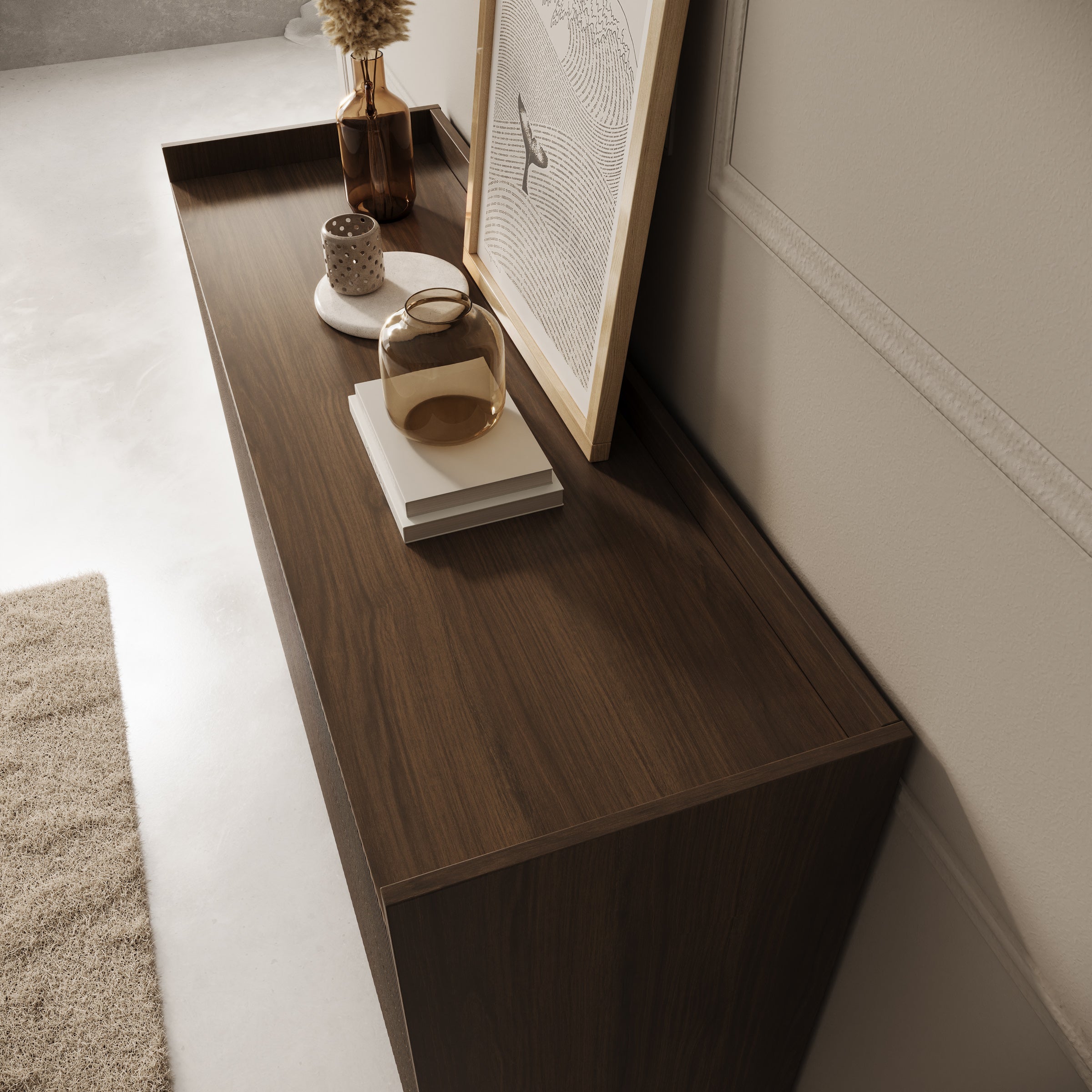 Asty - Dressoir - Donker eiken - 126x41x92 cm