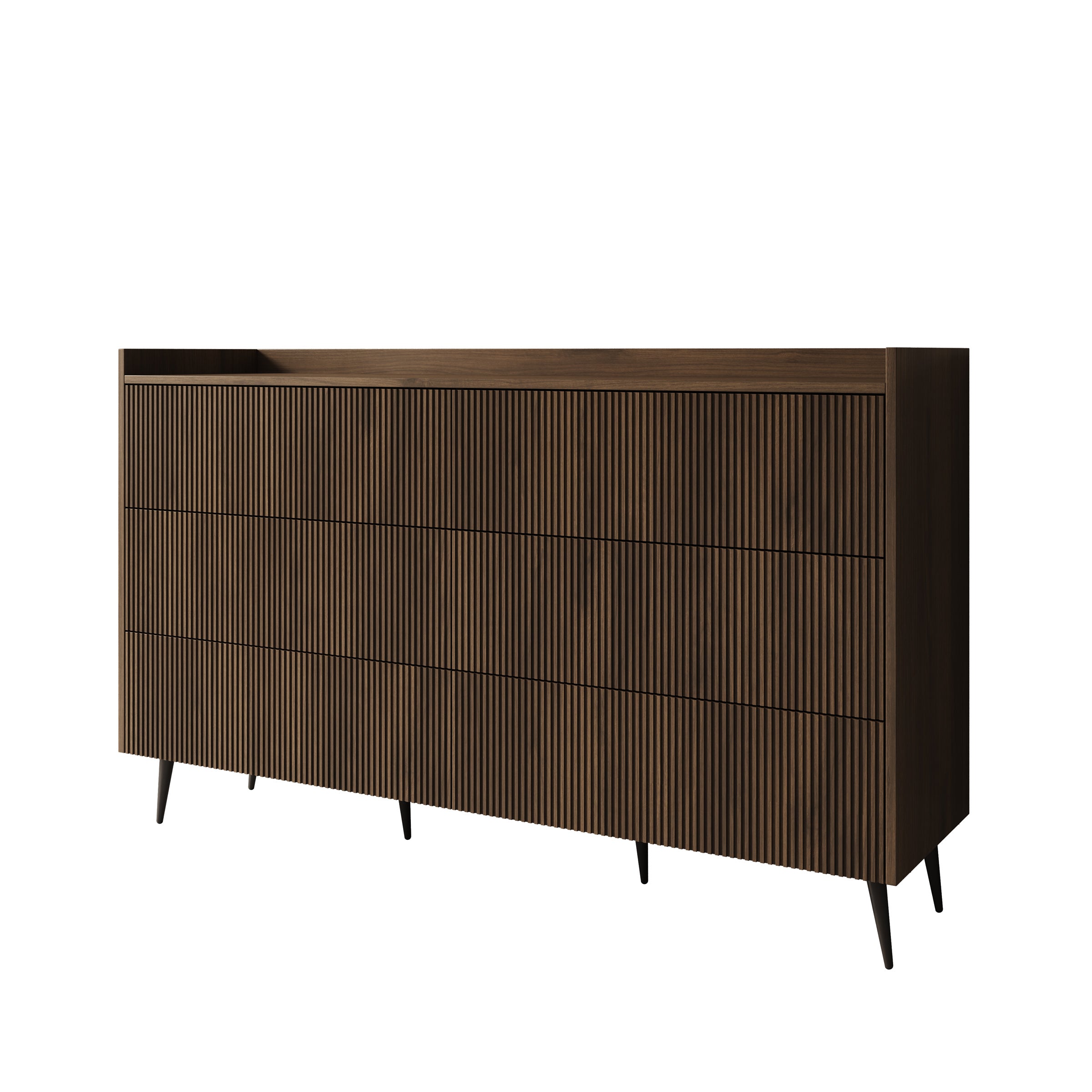 Asty - Ladekast met 6 lades - Donker eiken - 150x41x92 cm