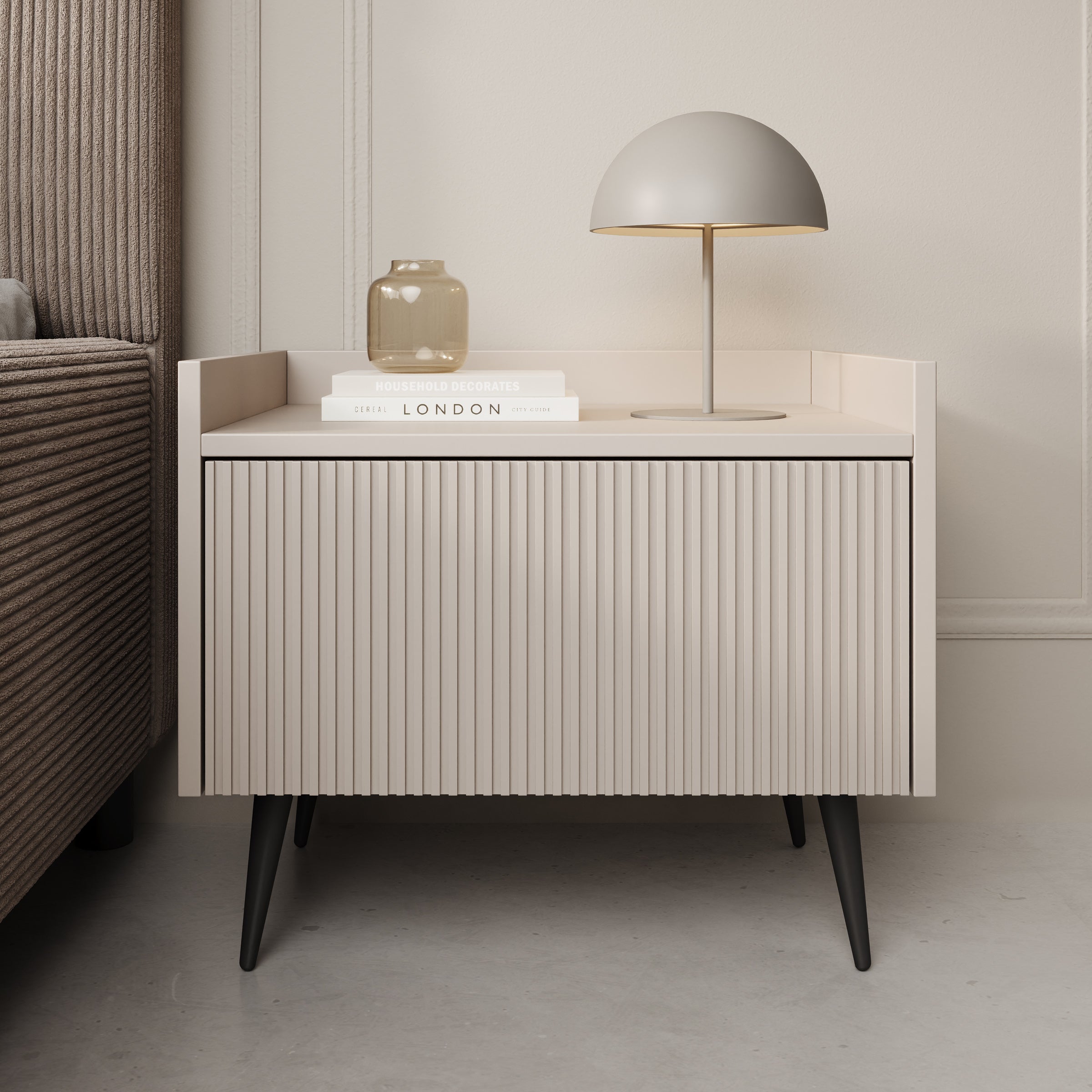 Asty - Nachtkastje - Beige - 52x41x45 cm