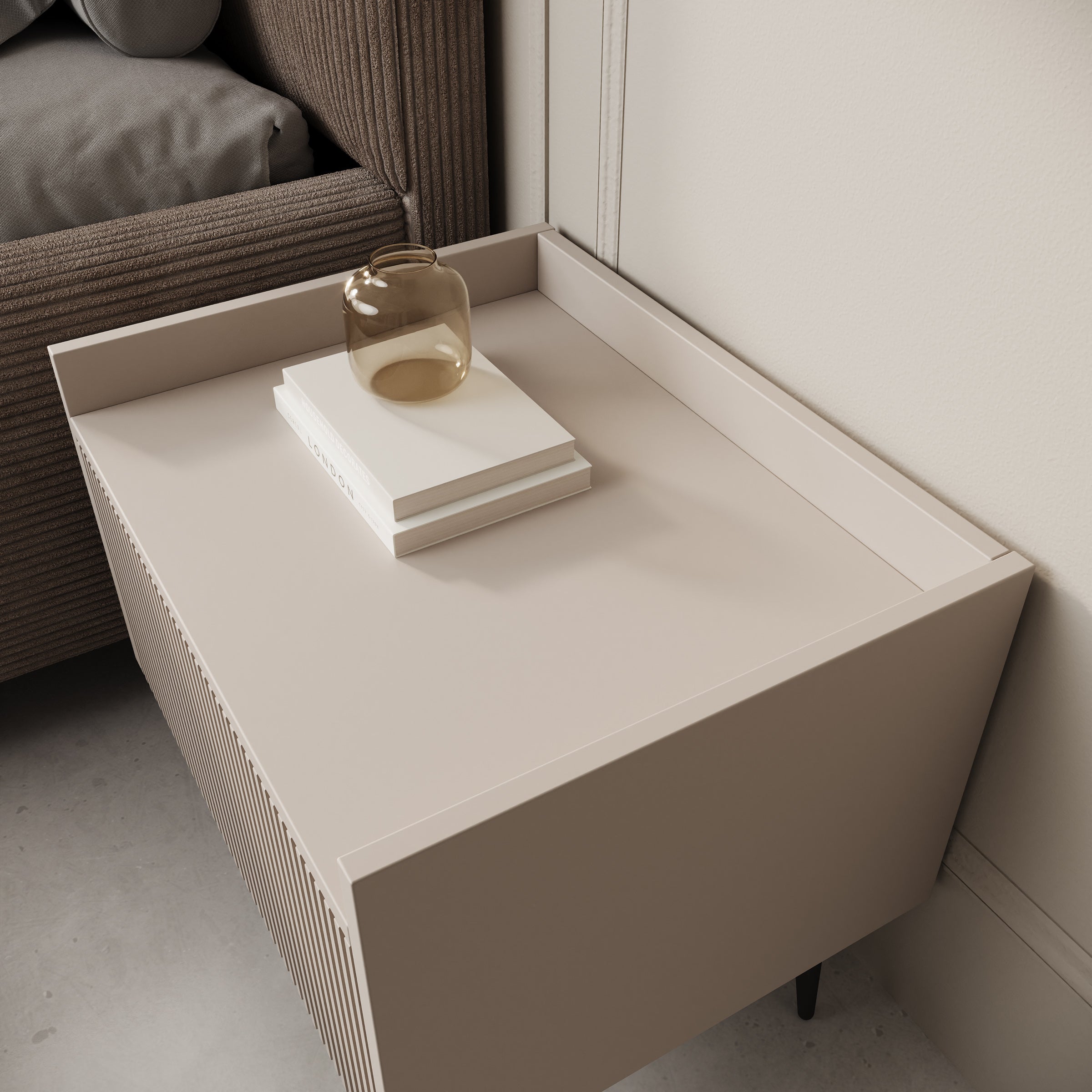 Asty - Nachtkastje - Beige - 52x41x45 cm