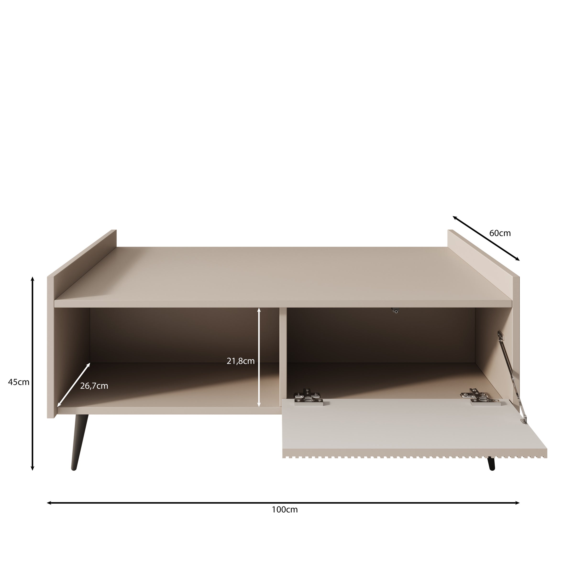 Asty - Salontafel - Donker eiken - 100x60x45 cm