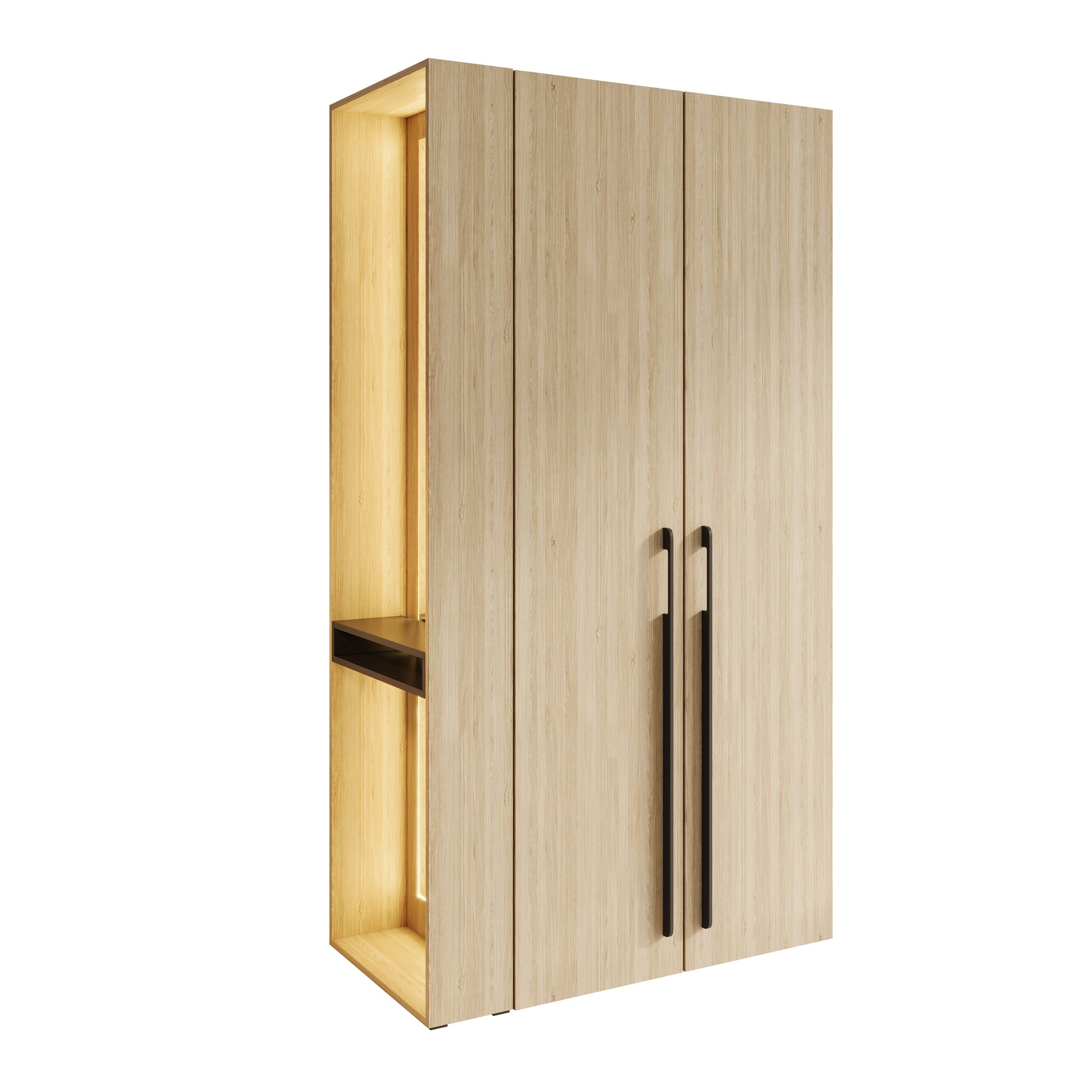 Barbuda - Kledingkast 2 deuren - Eiken - 111x58x208 cm