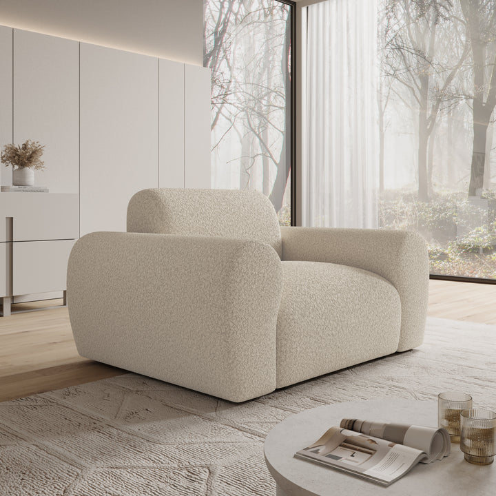 Canyon - Fauteuil - Teddystof beige - 110x105x75 cm