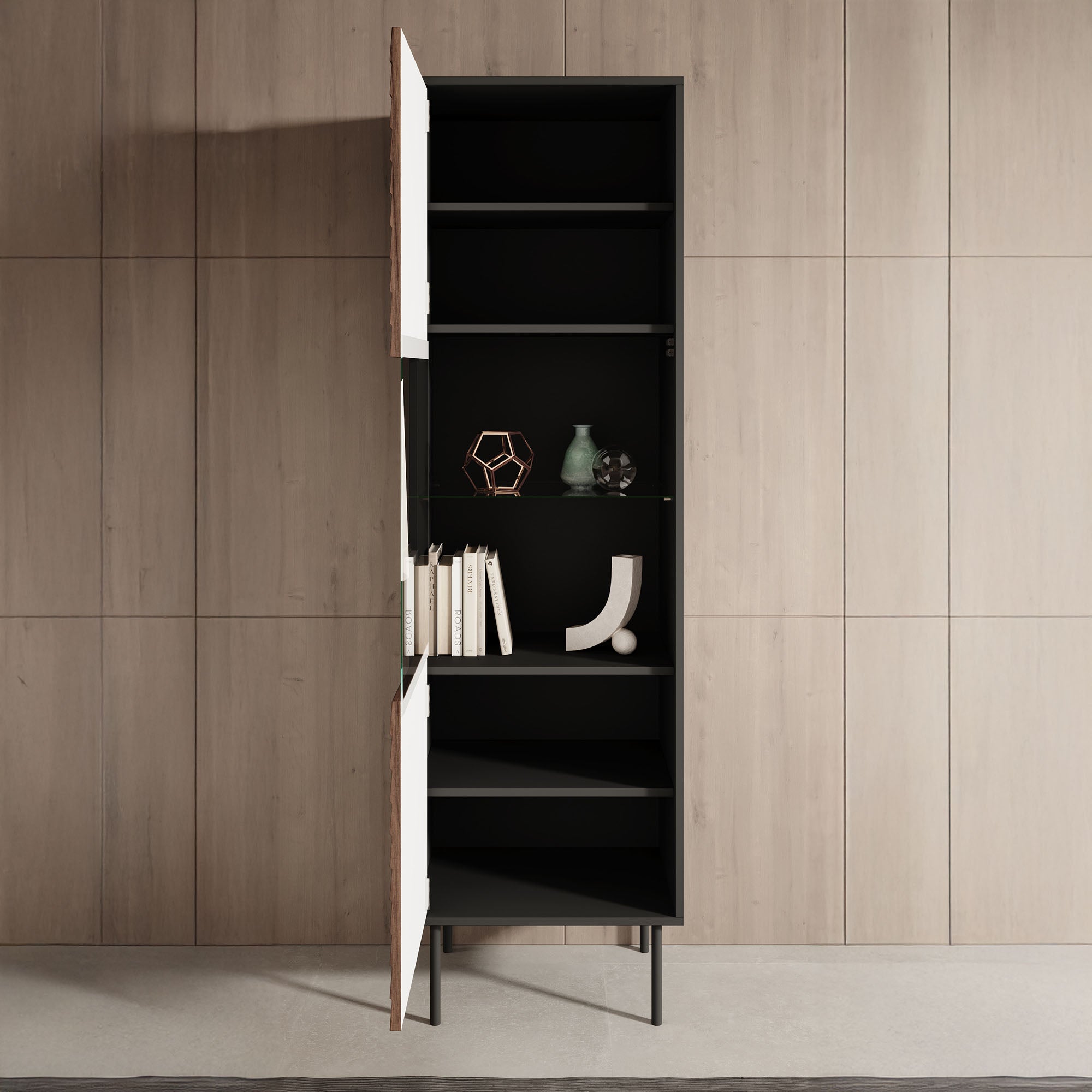 Cordoba - Vitrinekast - Eiken - 53x40x182 cm