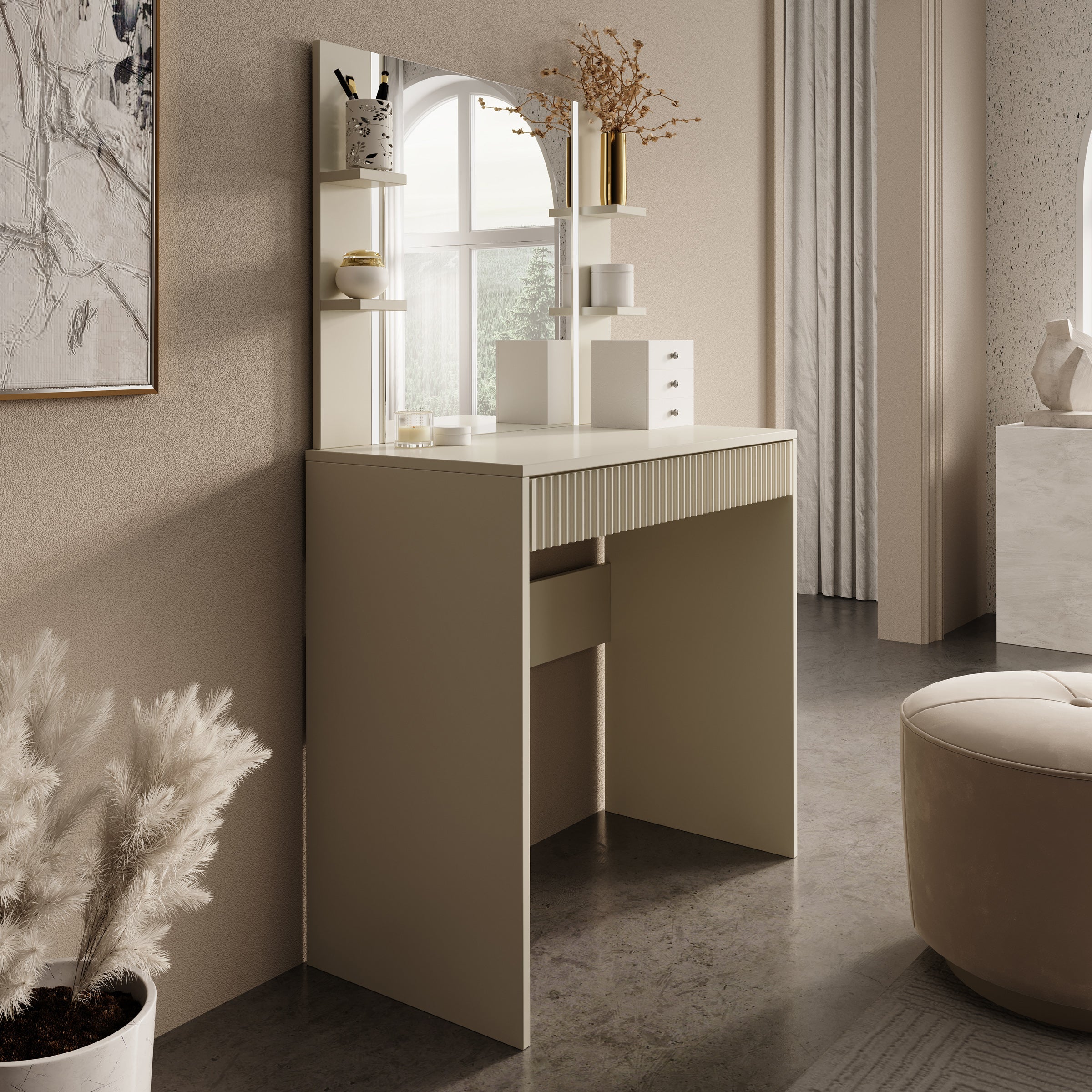 Delaware Kaptafel Beige 80x40 Cm Meubella delaware-kaptafel-beige-80x40-cm-meubella