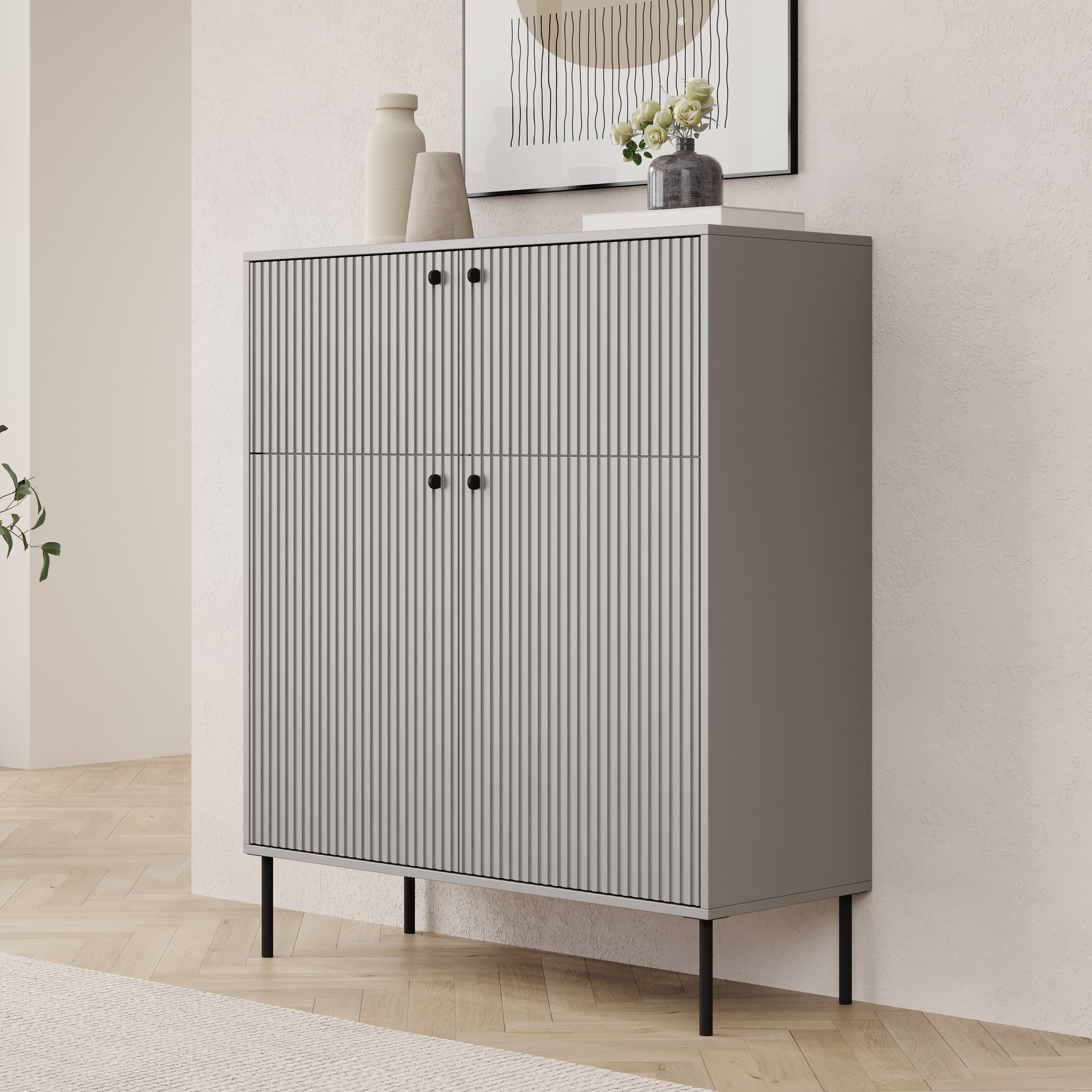 Ilux 2 - Dressoir - Grijs - 105x41x122 cm