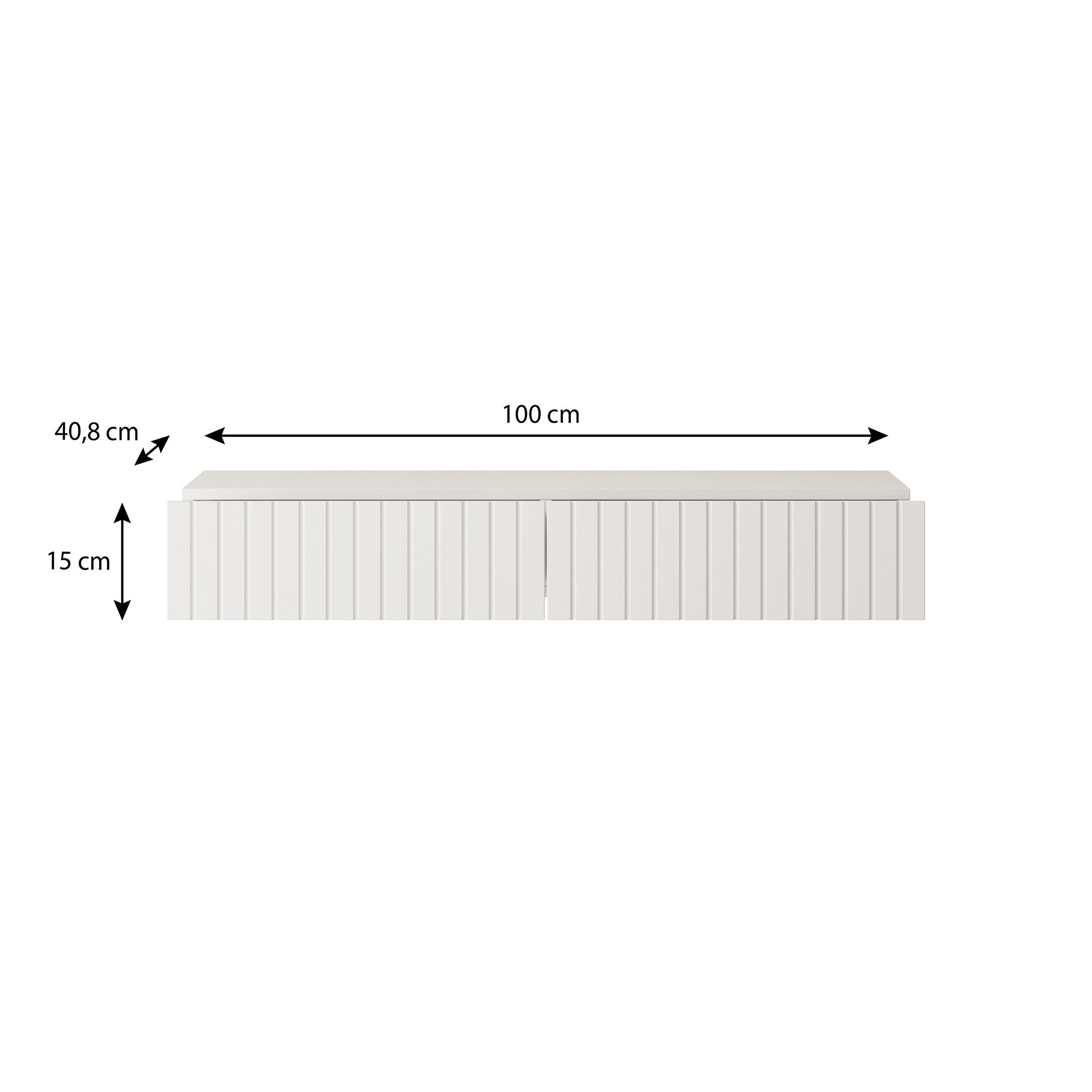 King - Kaptafel - Mat Zwart - 100x41 cm