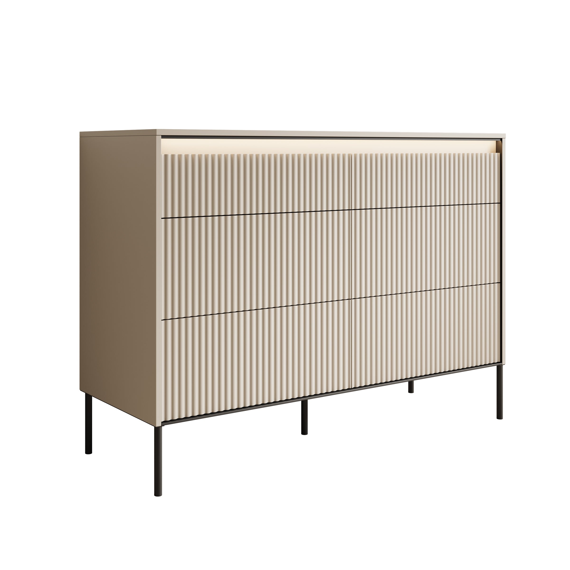 Timoteo - Ladekast - Beige - 130x47x94 cm