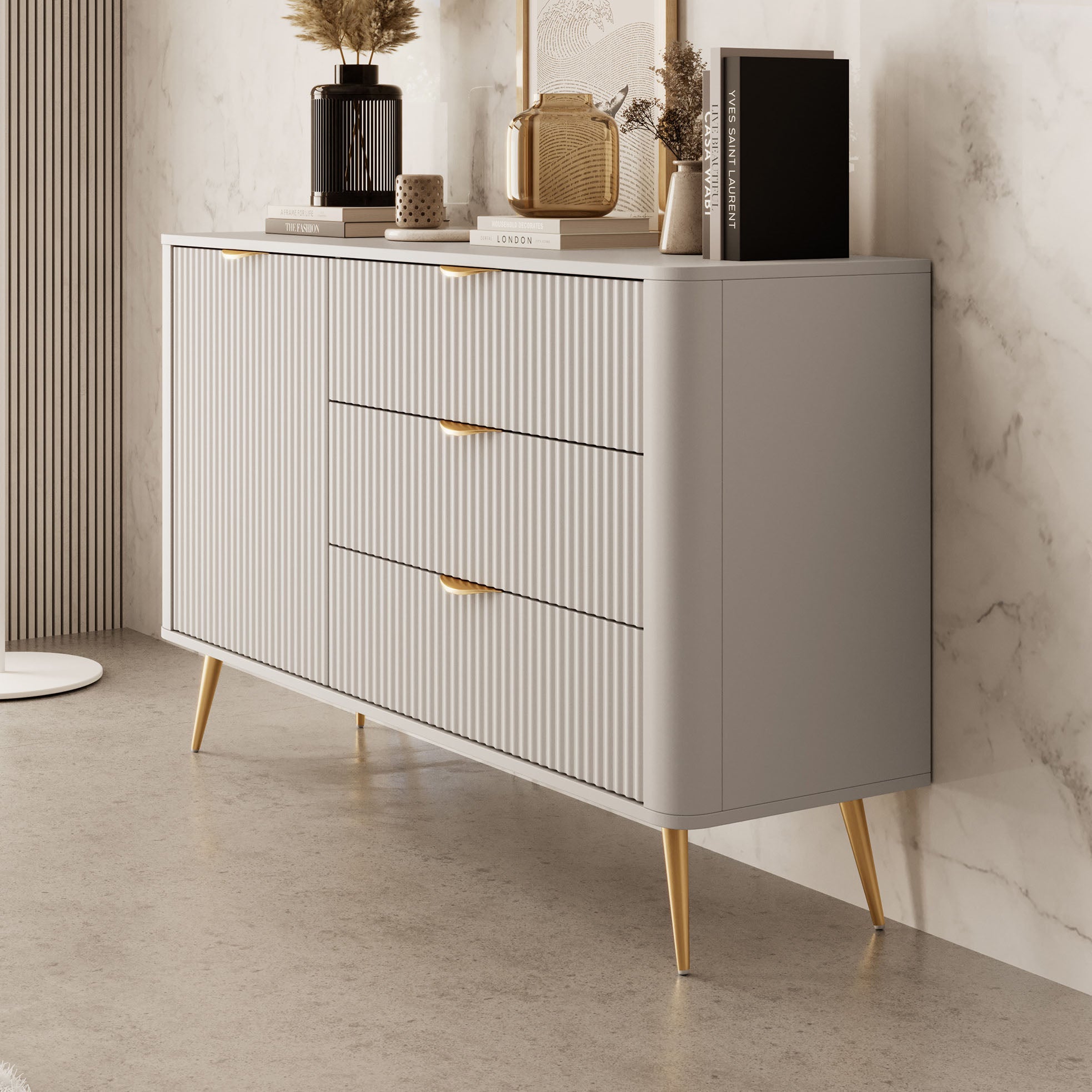 Lima - Dressoir - Beige - 138x38x81 cm