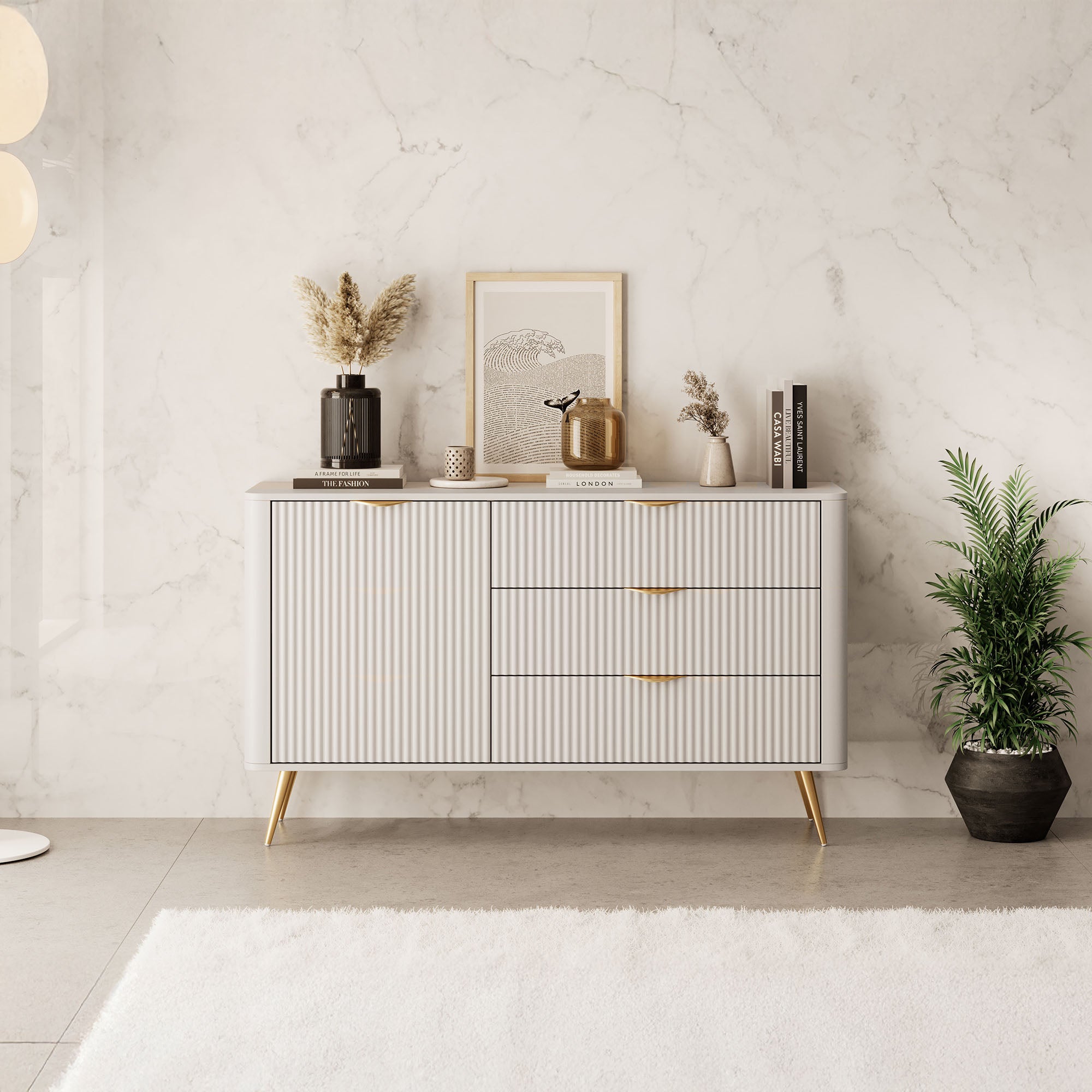 Lima - Dressoir - Beige - 138x38x81 cm