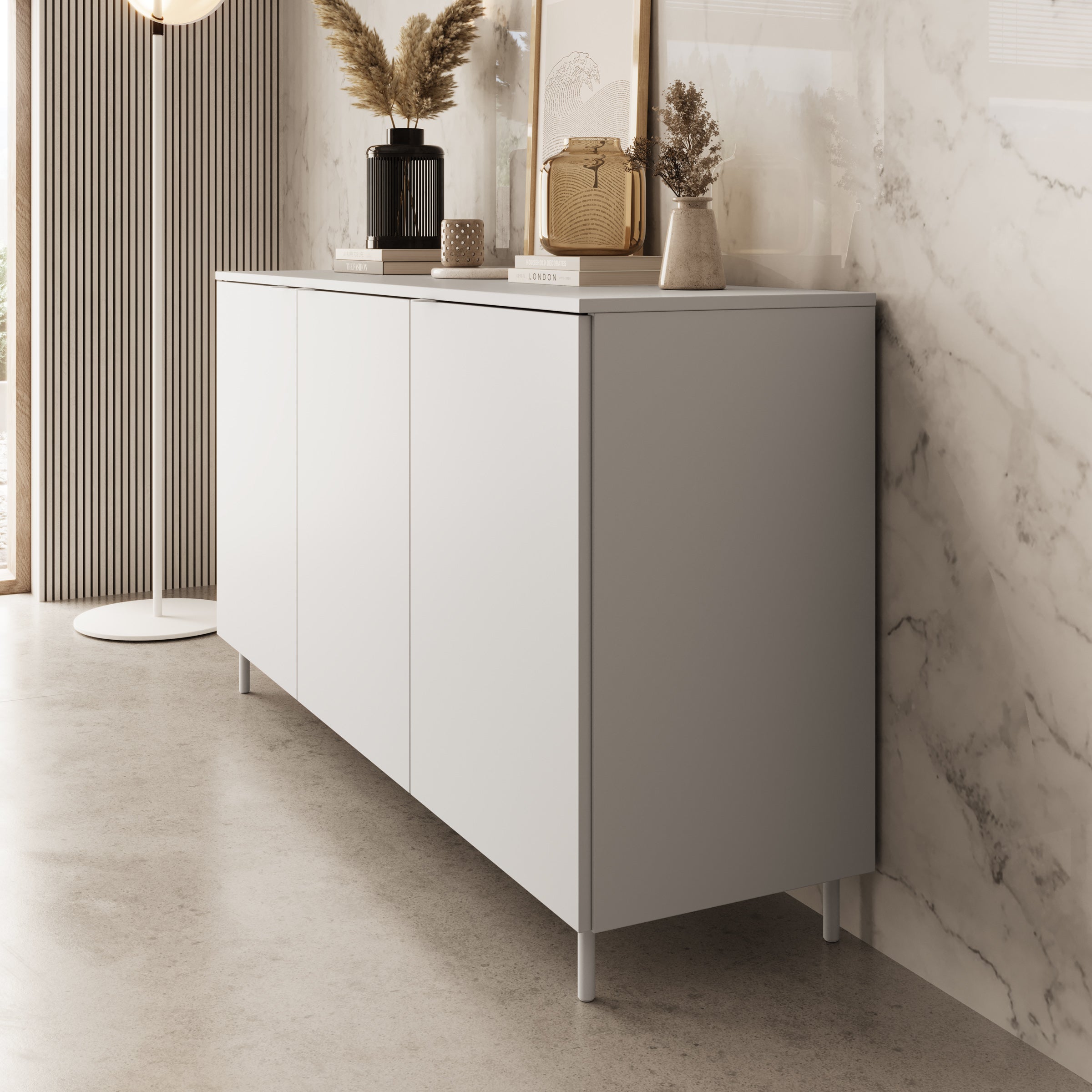 Malvare - Dressoir - Wit - 150x41x80 cm