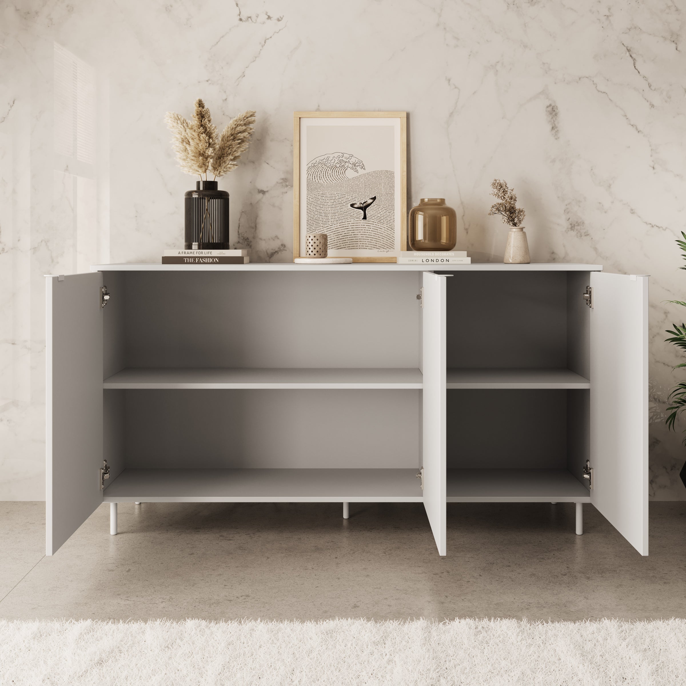 Malvare - Dressoir - Wit - 150x41x80 cm