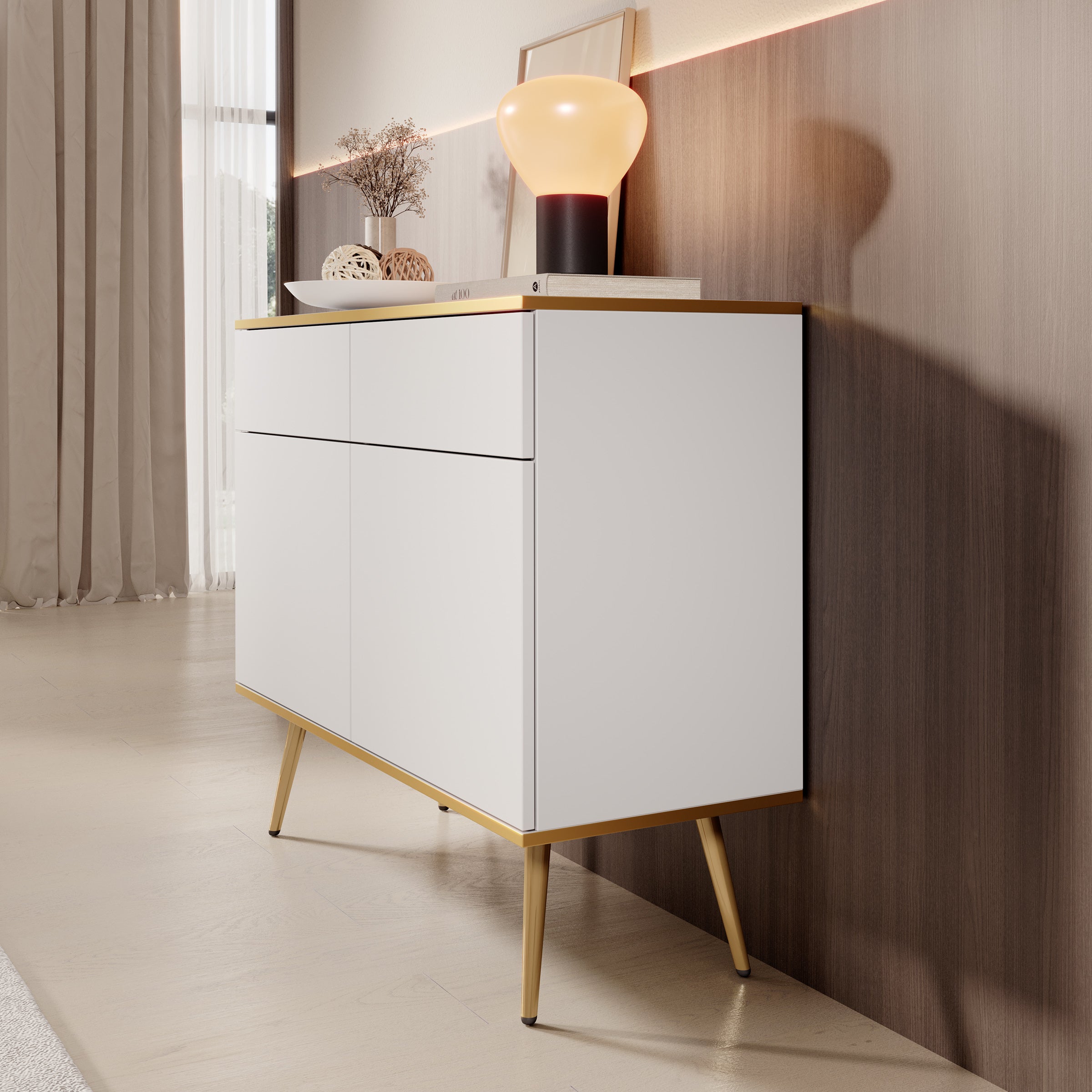 Orleans - Dressoir - Wit - 107x39x85 cm