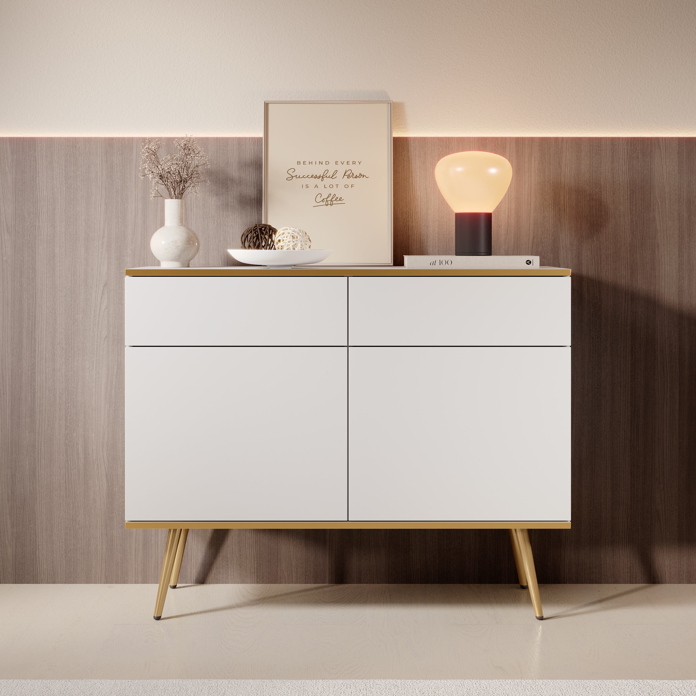 Orleans - Dressoir - Wit - 107x39x85 cm