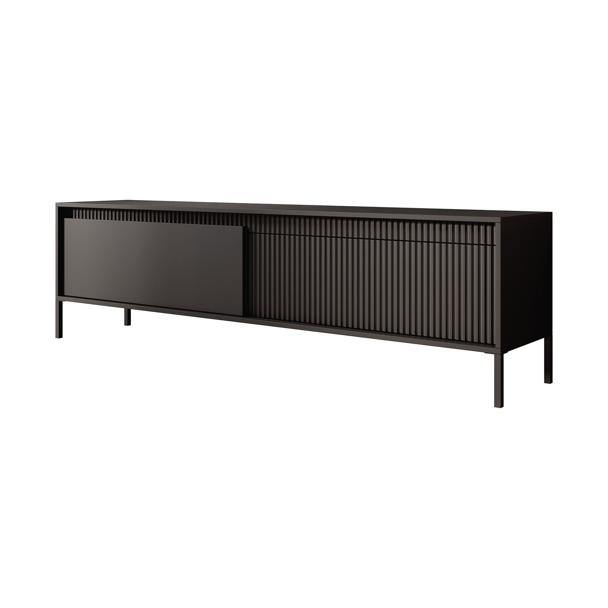 Saran - TV-Meubel - Mat zwart  - 187x40x53 cm