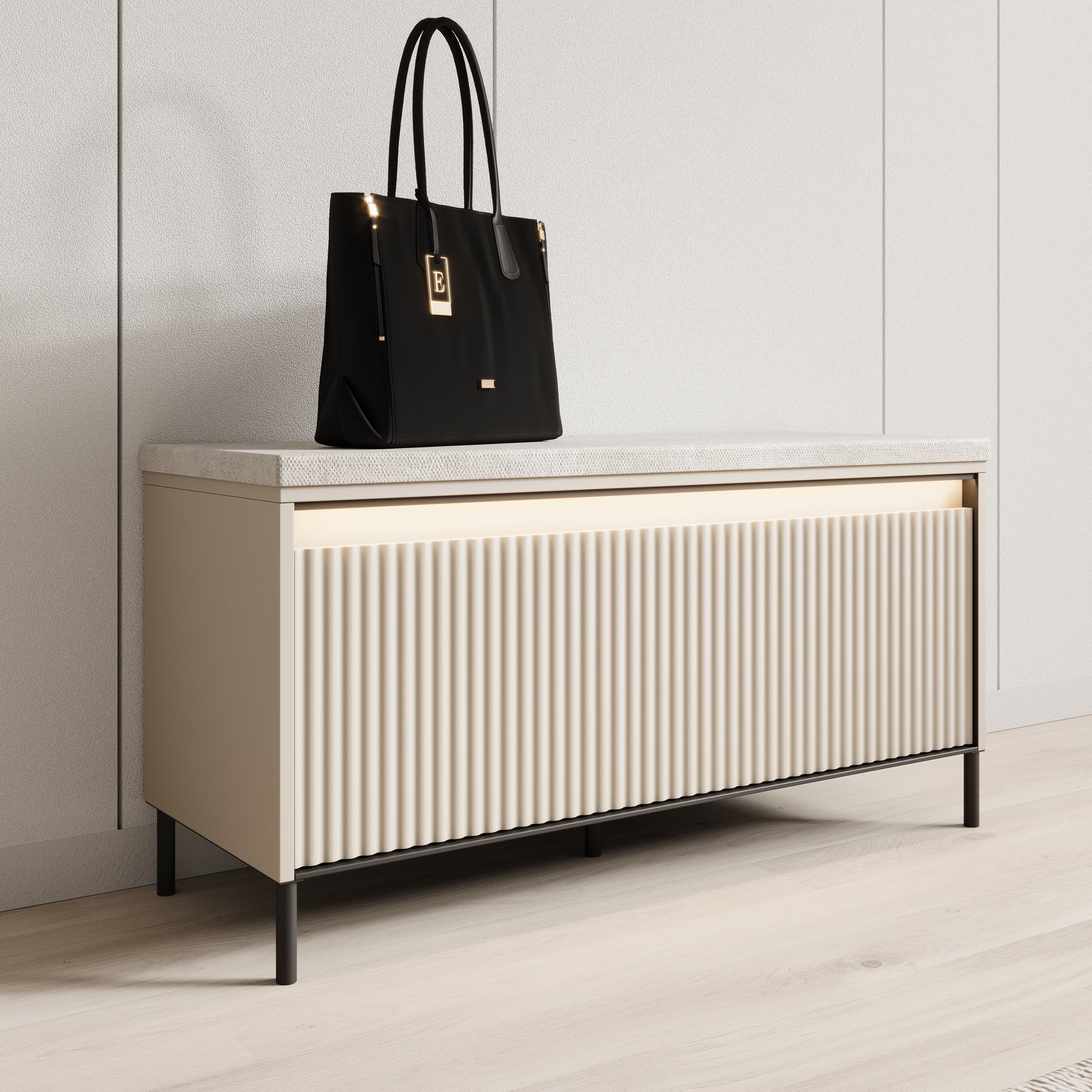 Schoenenkast - Timoteo - Beige - 101x38x51 cm