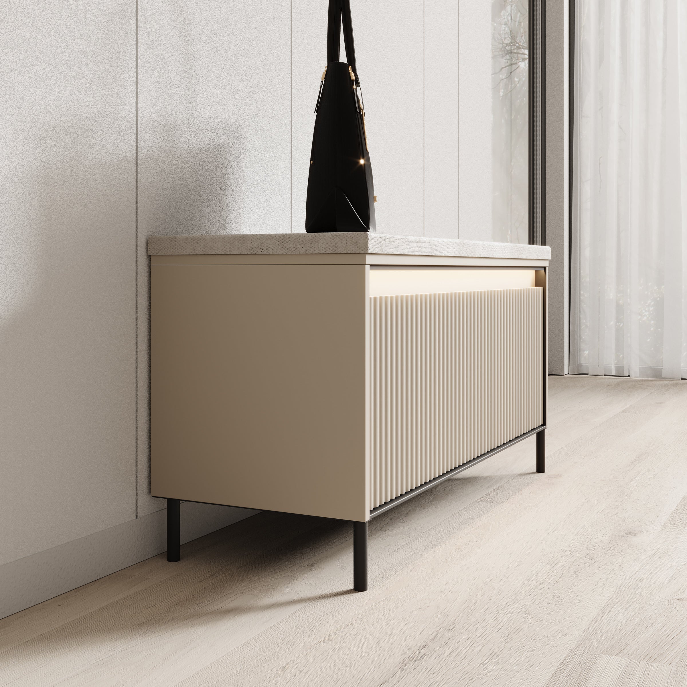 Schoenenkast - Timoteo - Beige - 101x38x51 cm