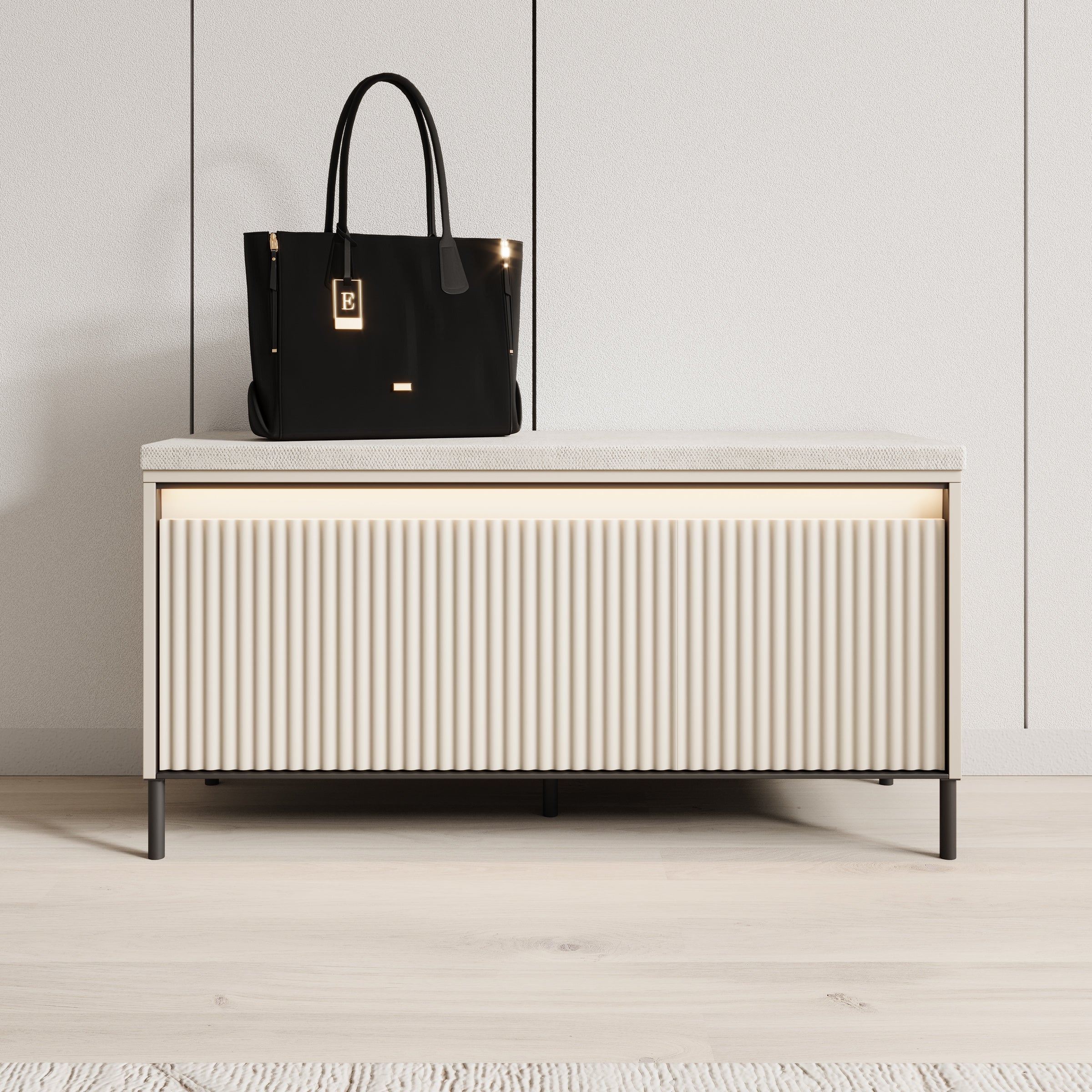 Schoenenkast - Timoteo - Beige - 101x38x51 cm