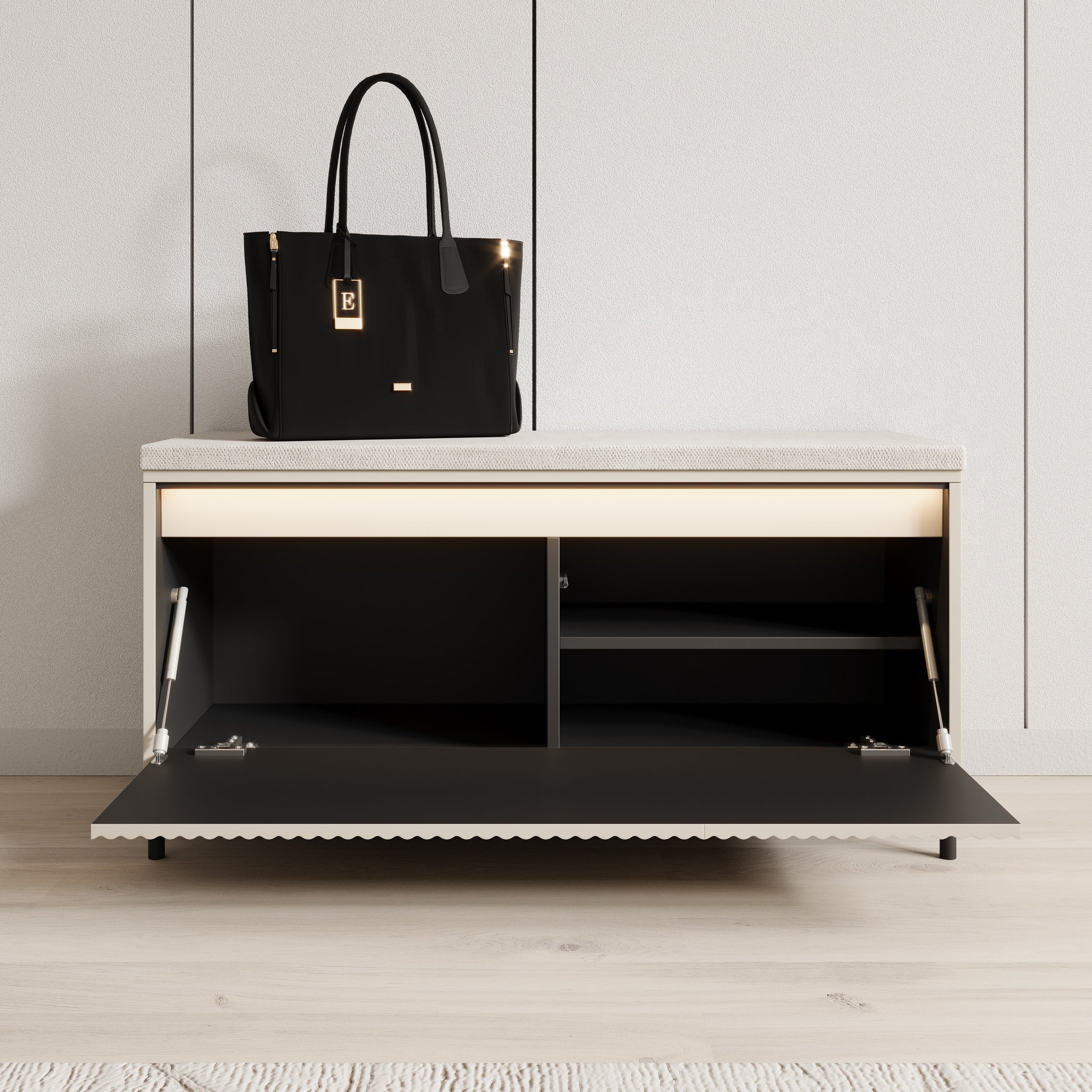 Schoenenkast - Timoteo - Beige - 101x38x51 cm