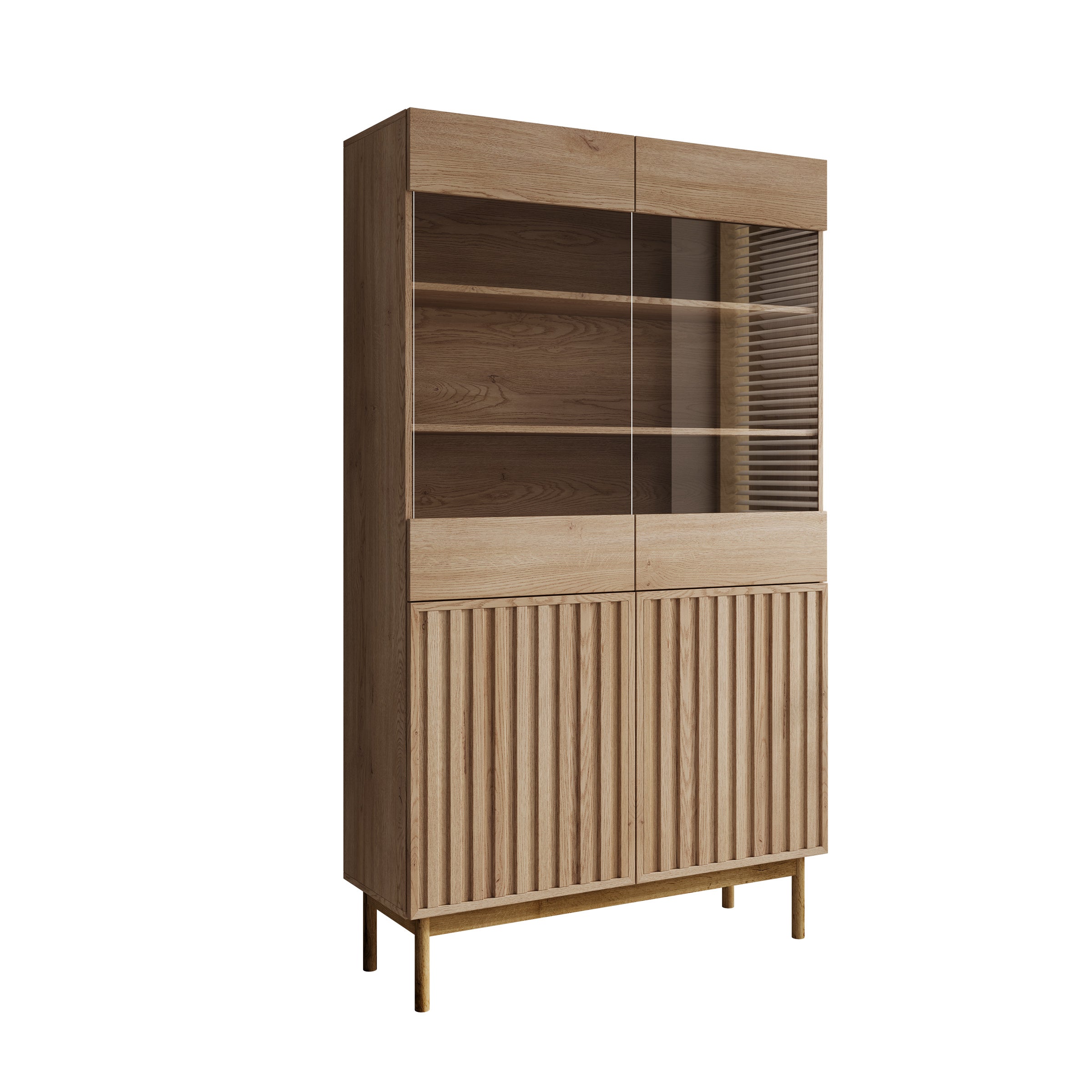 Storm - Vitrinekast - Eiken - 106x37x183 cm