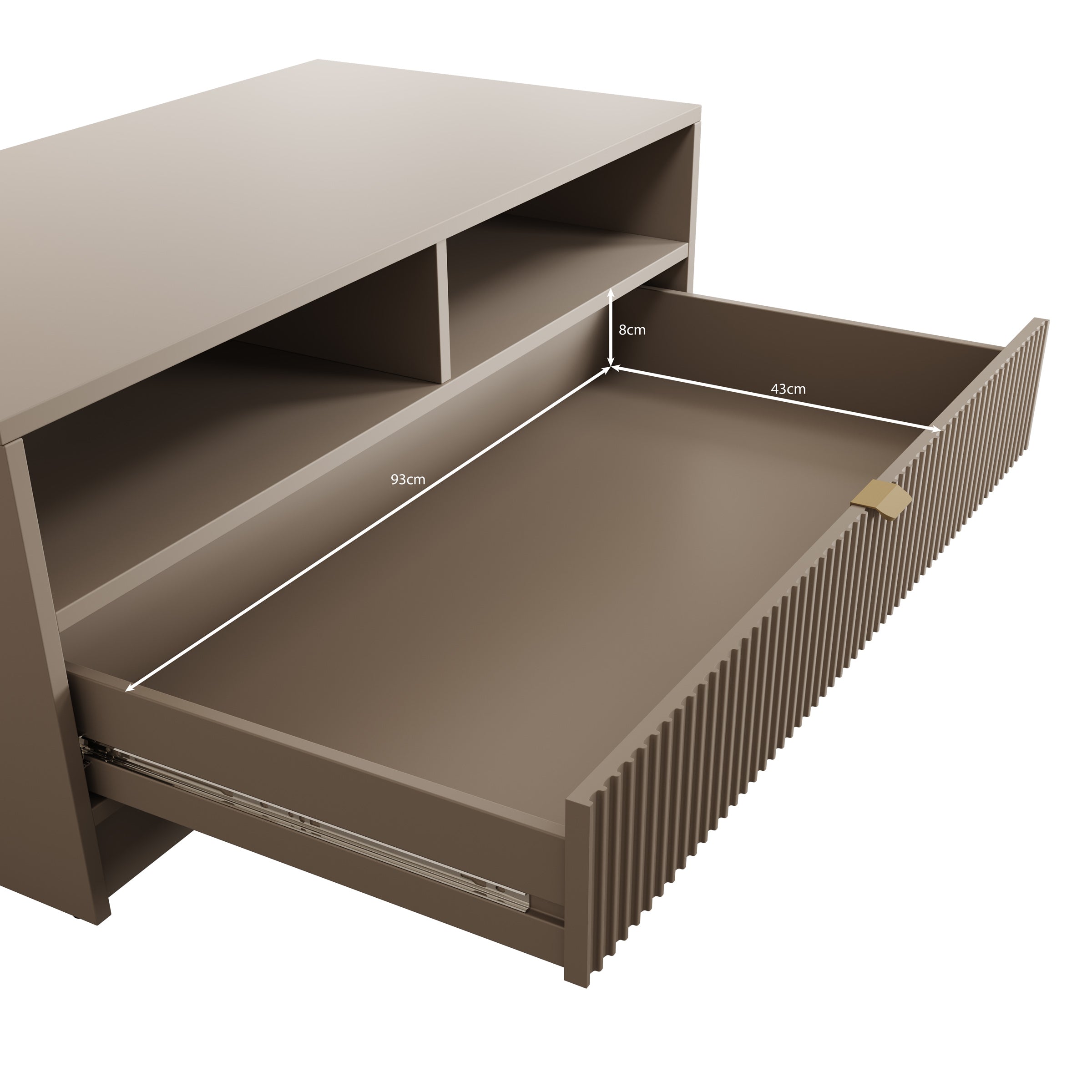 Tavares - Salontafel met lade - Beige - 100x50x40 cm