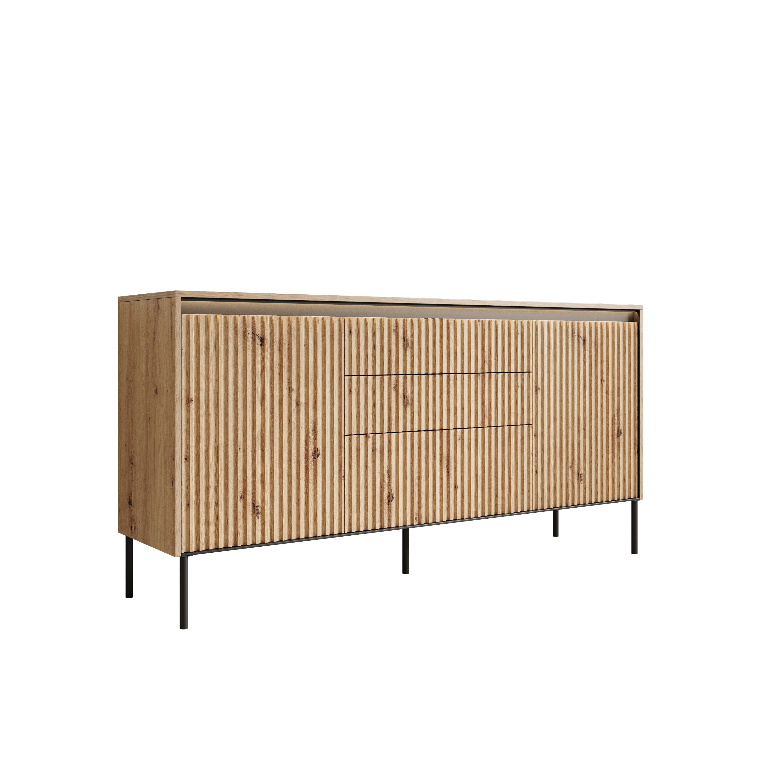Timoteo - Dressoir - Eiken - 166x40x83 cm