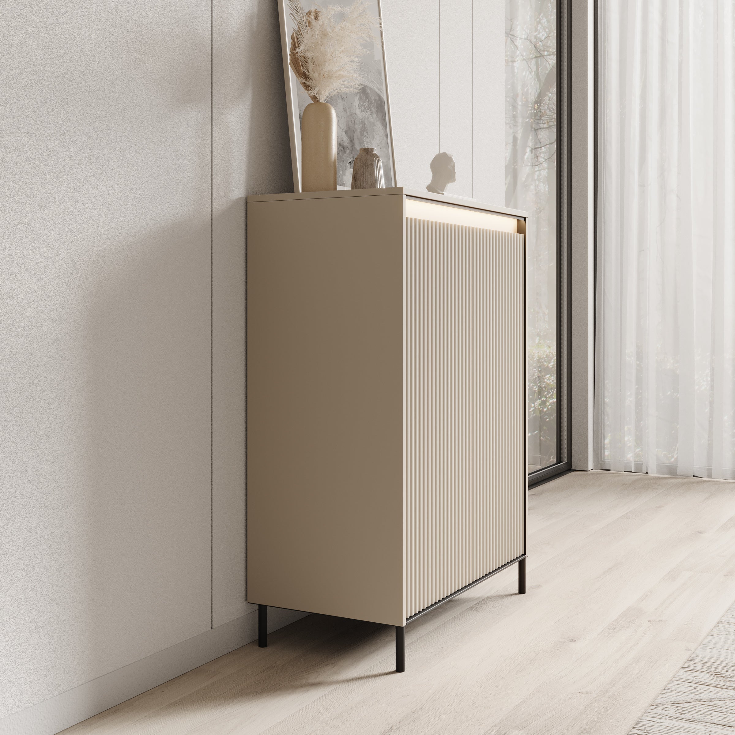 Timoteo  - Schoenenkast - Beige - 78x40x105 cm