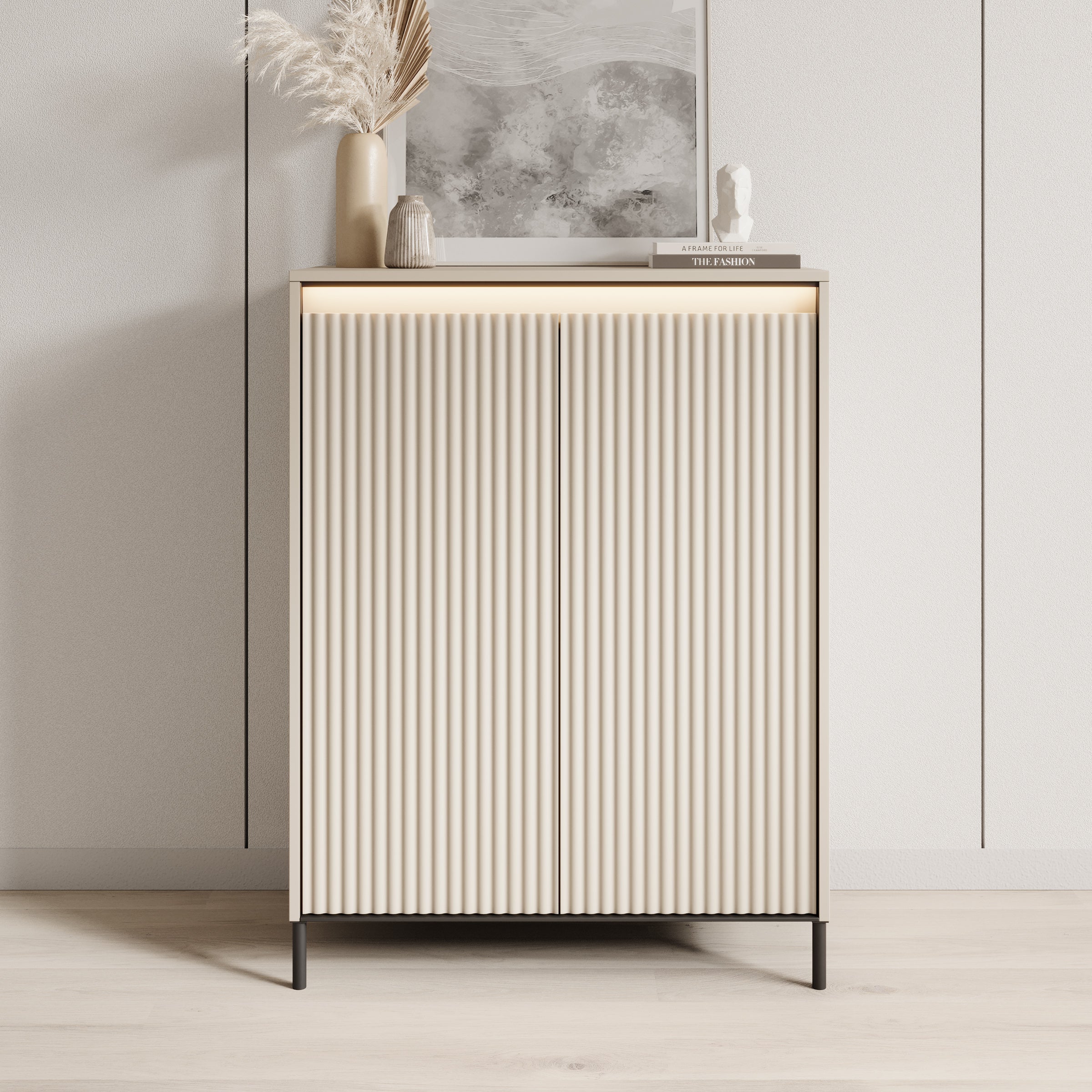 Timoteo  - Schoenenkast - Beige - 78x40x105 cm