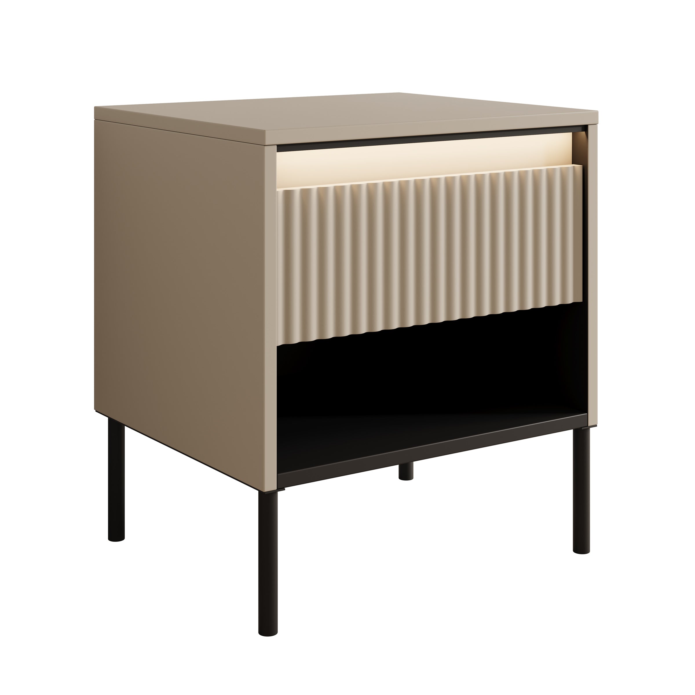 Timoteo 2 - Nachtkastje - Beige - 46x40x52 cm