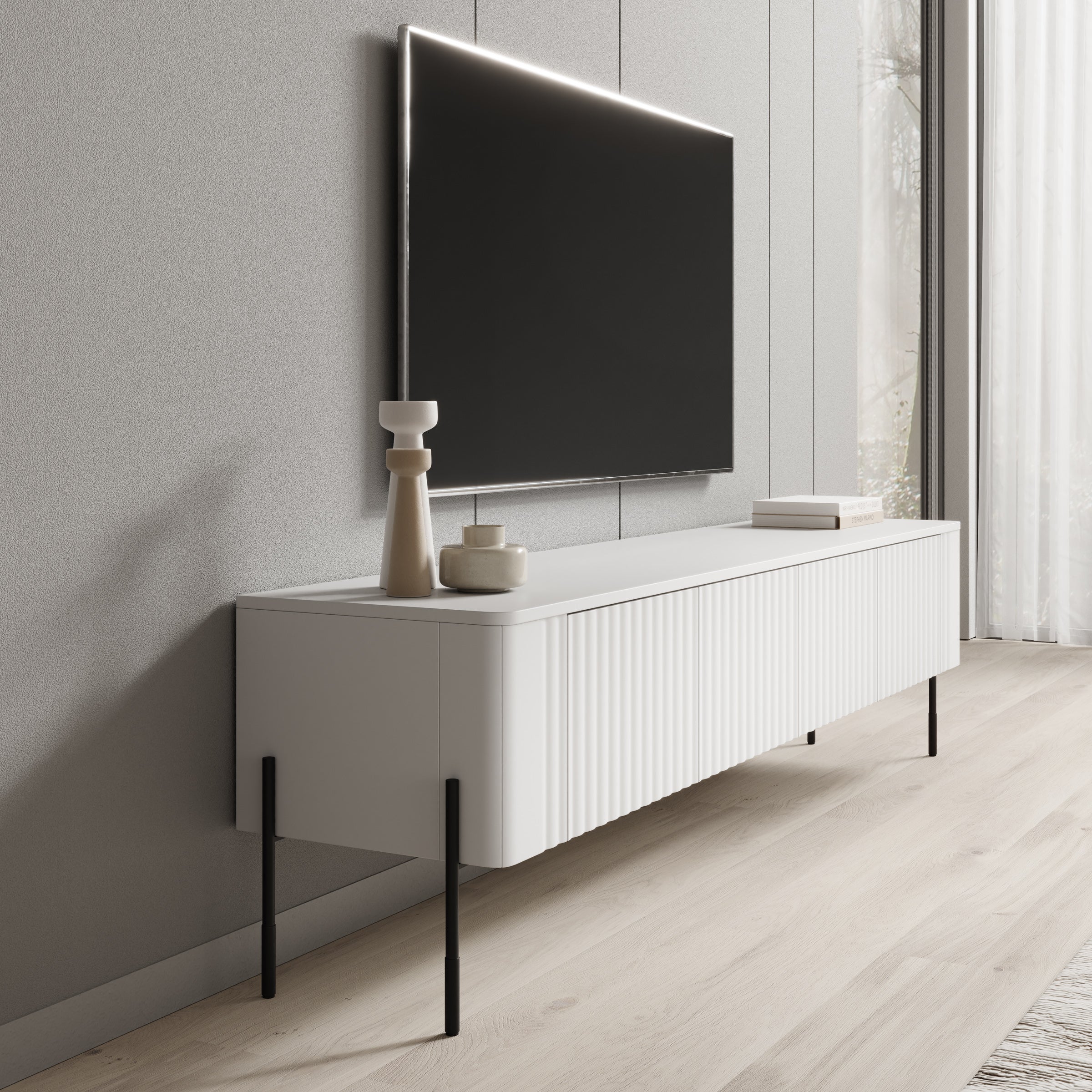 Vivi - TV-Meubel - Wit - 190x40x50 cm