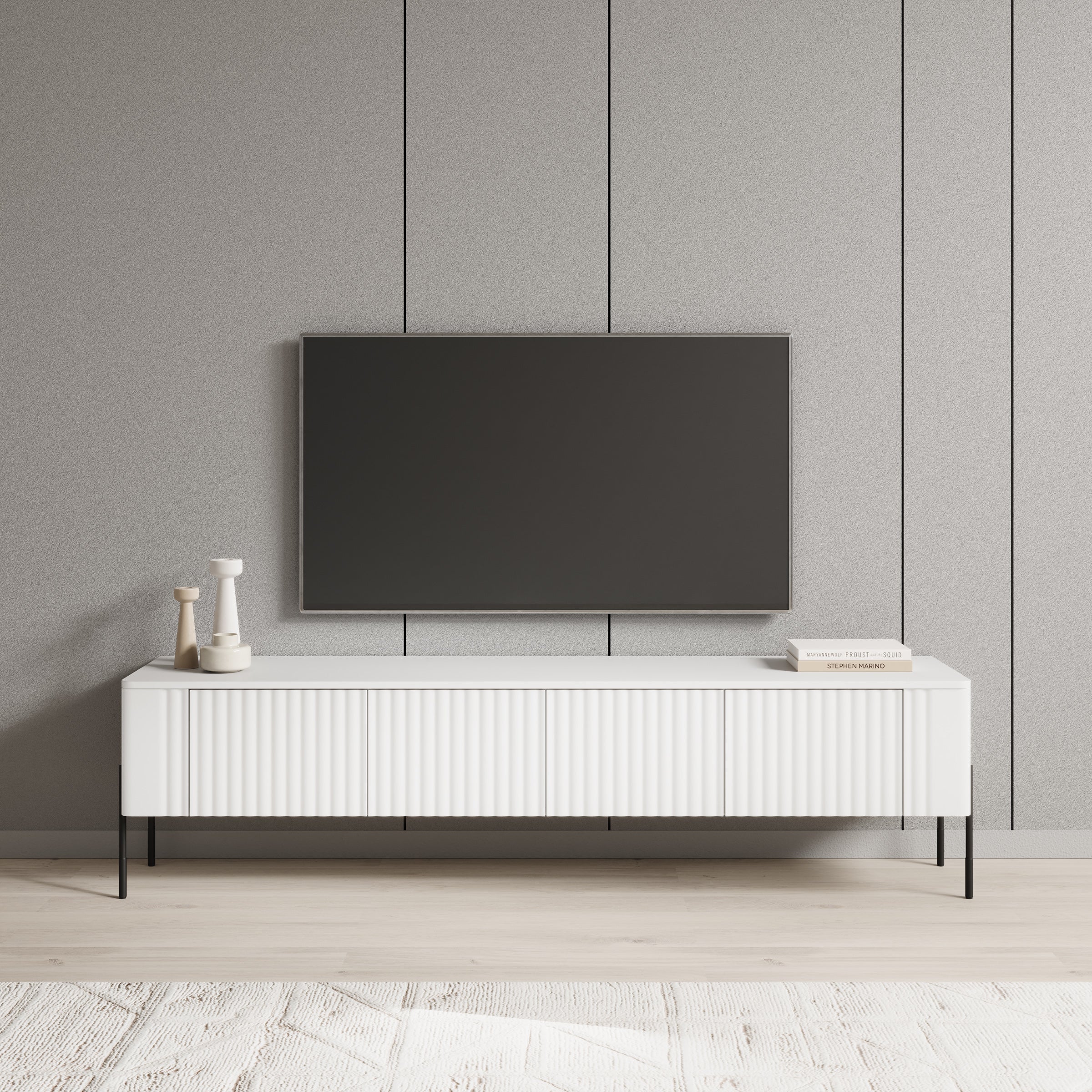 Vivi - TV-Meubel - Wit - 190x40x50 cm