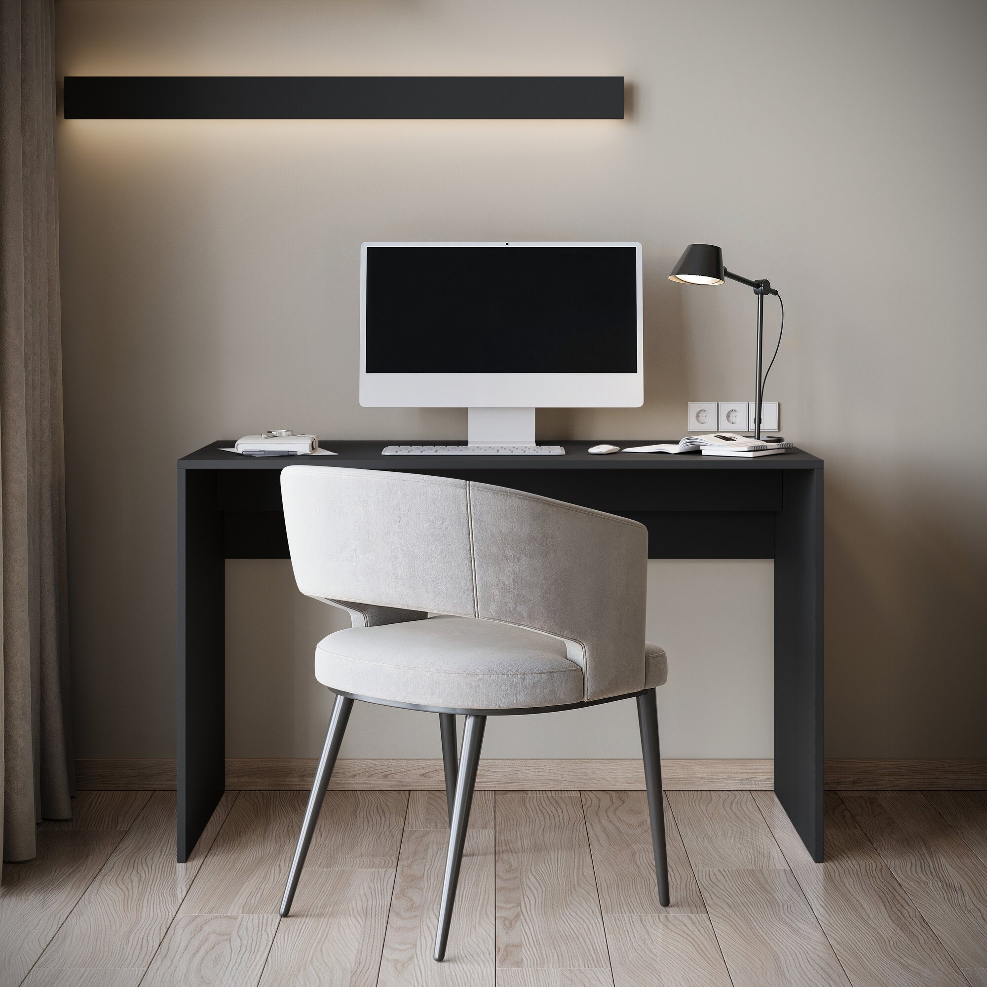 Nyon - Bureau - Zwart - 120x60 cm
