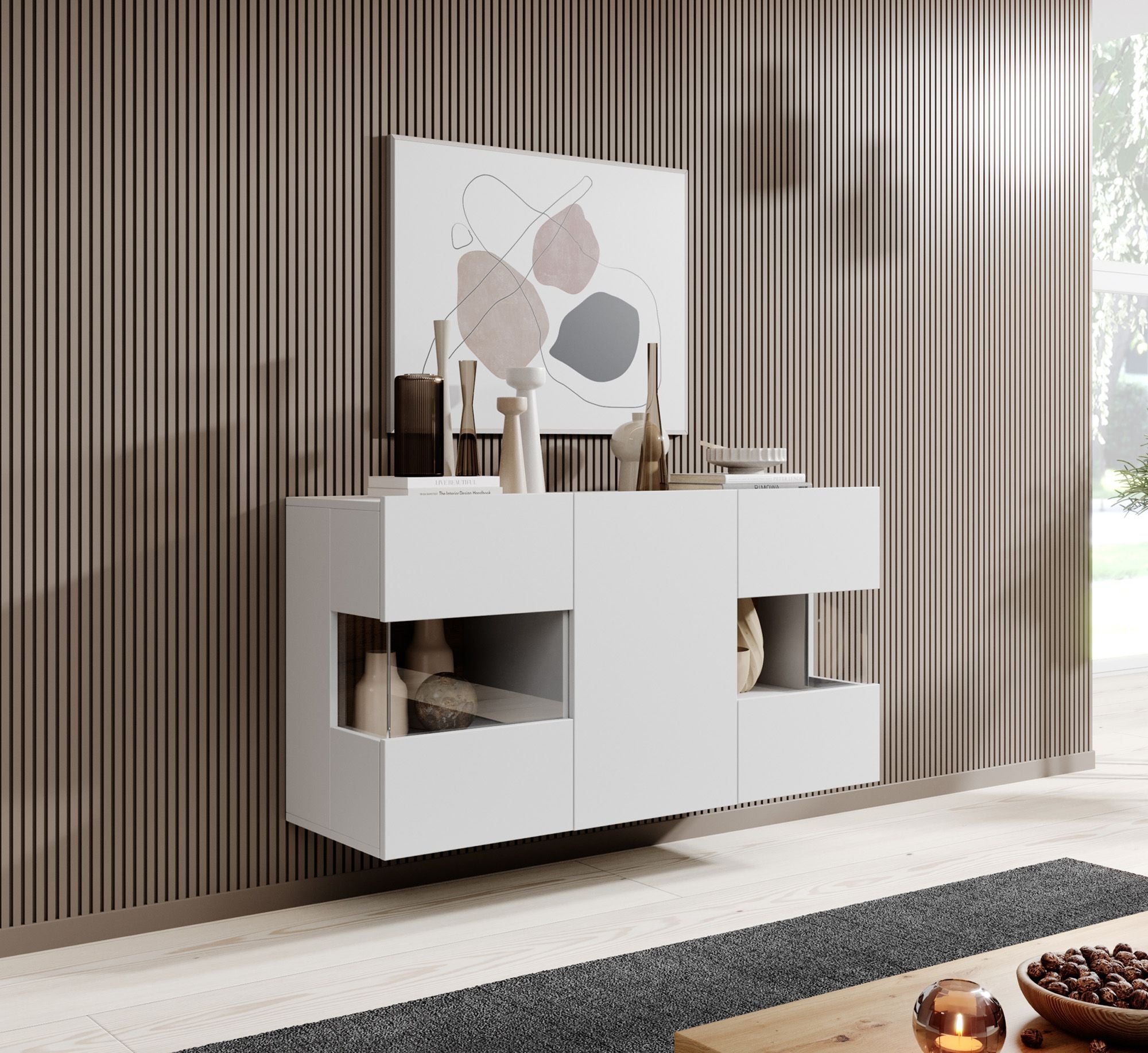 Asilento - Dressoir - Wit - 120x35x61 cm