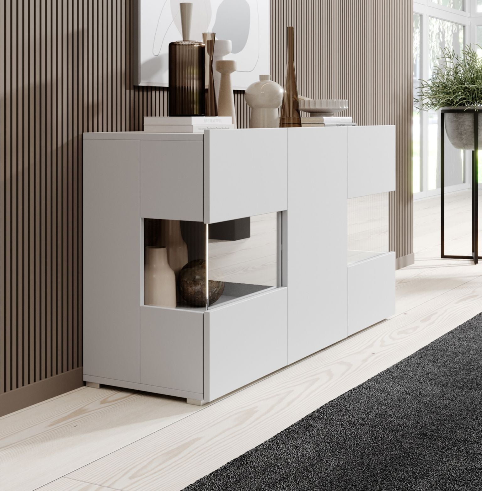 Asilento - Dressoir - Wit - 120x35x61 cm