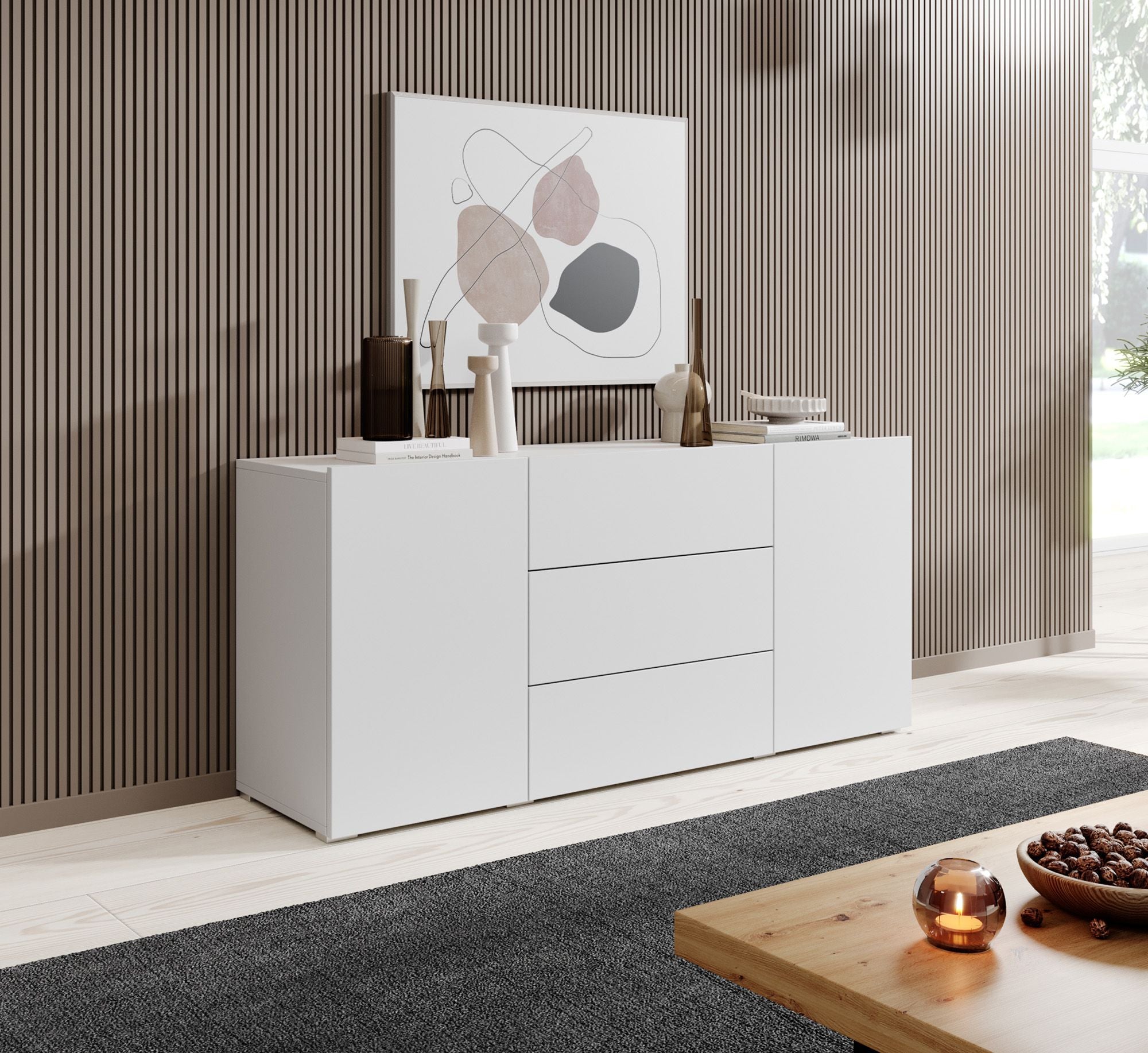 dressoir design Design Dressoir ZEN 180cm bruin Mangohout metalen frame zwart handgemaakt - 44318