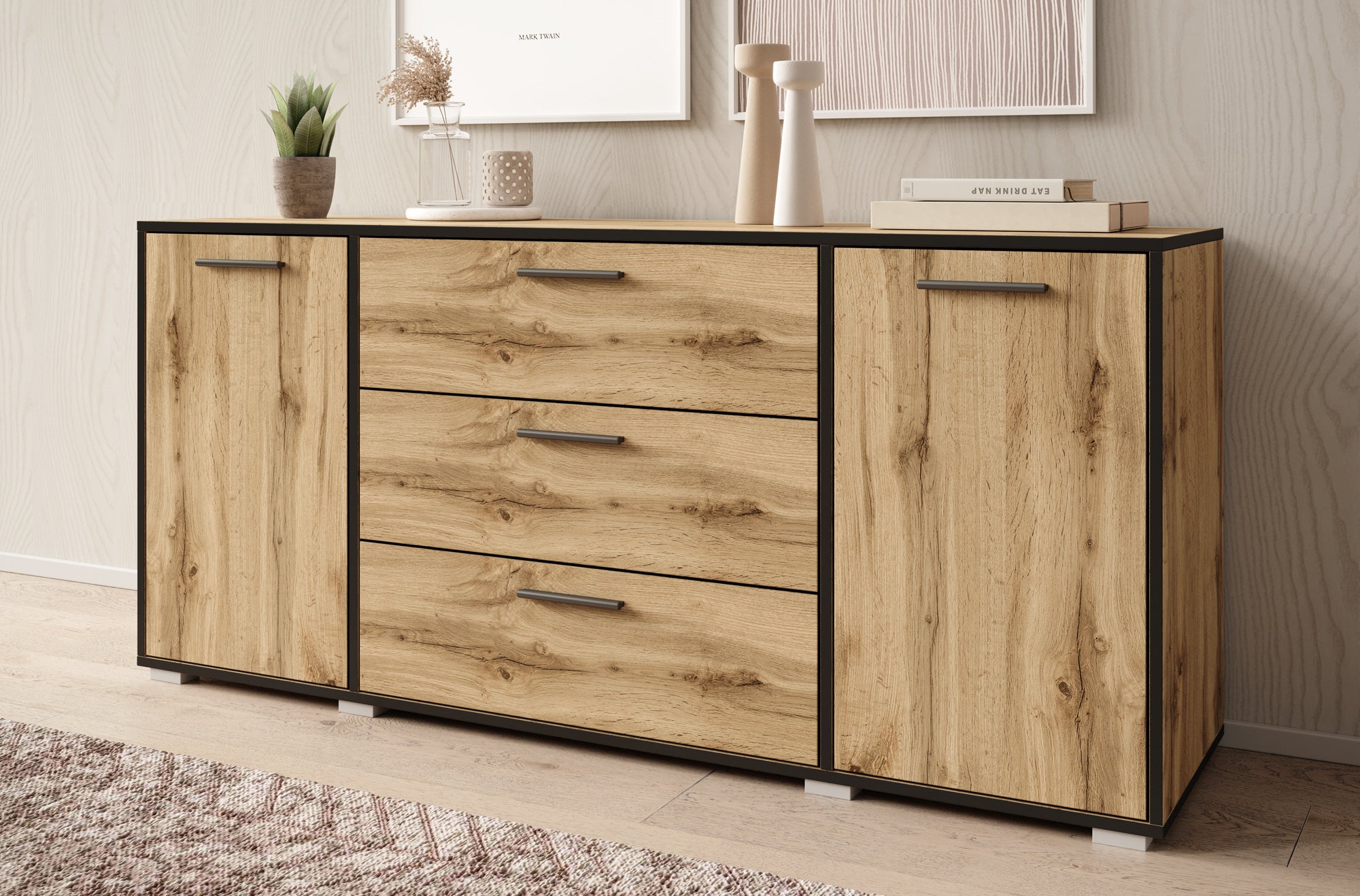 Betty - Dressoir - Eiken - 150x40x68 cm