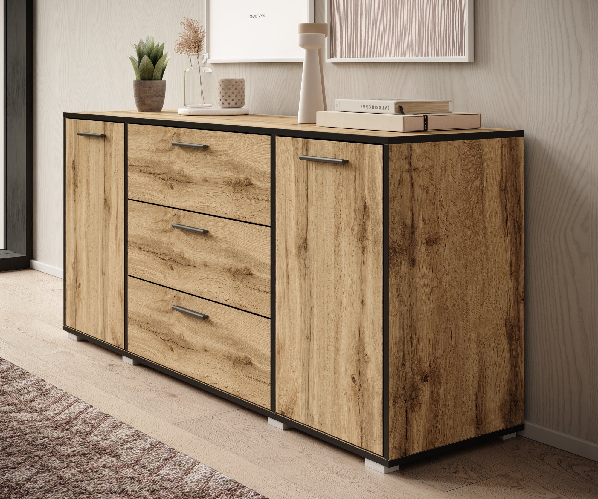 Betty - Dressoir - Eiken - 150x40x68 cm