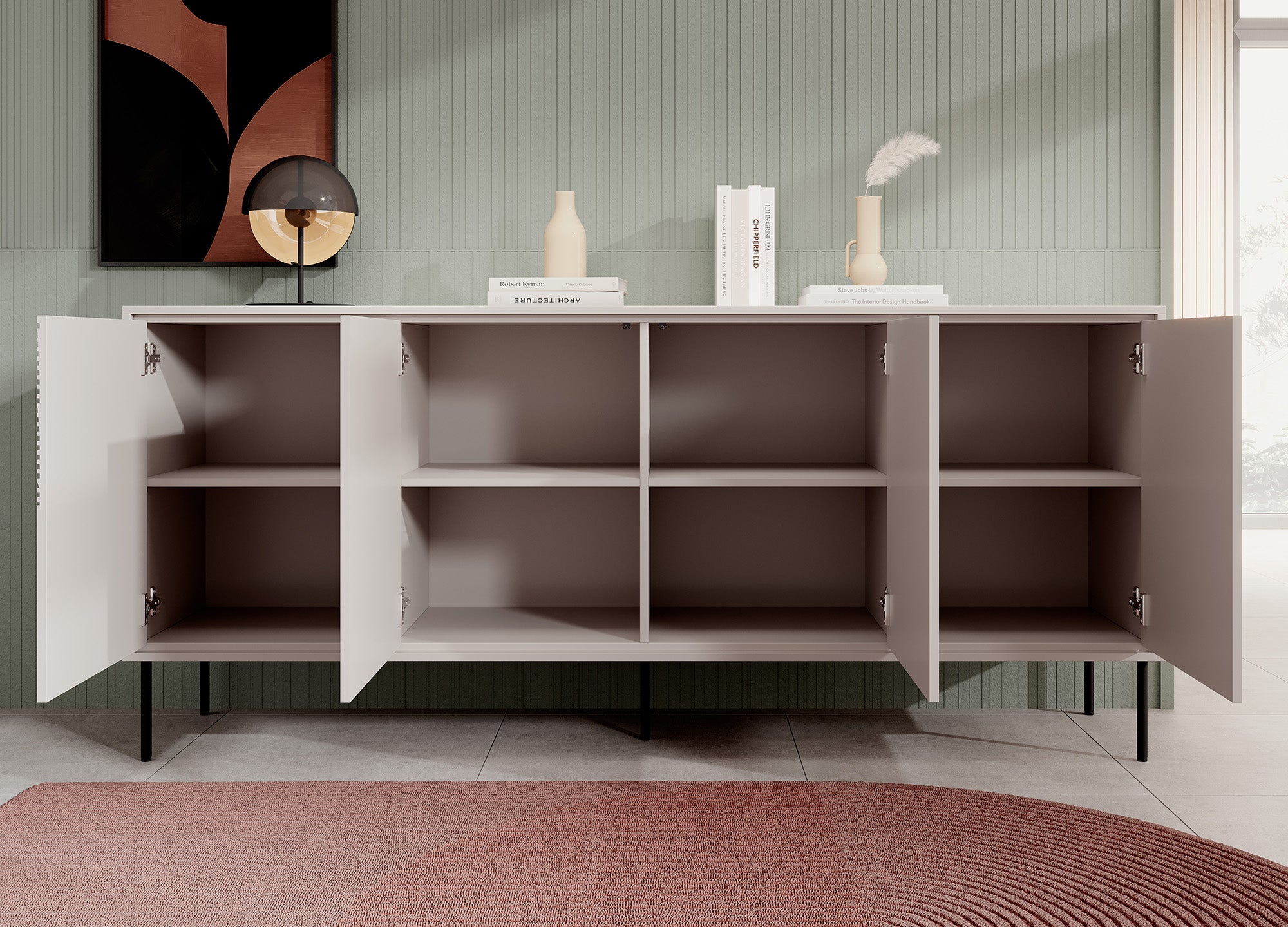 Blanes - Dressoir - Beige - 200x45x88 cm