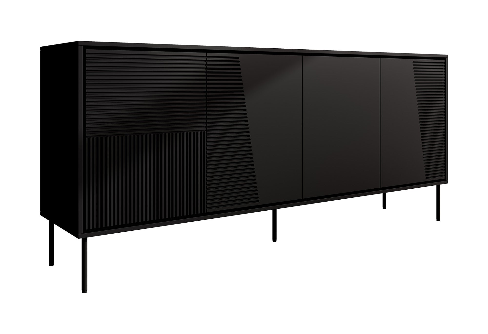 Blanes - Dressoir - Zwart - 200x45x88 cm