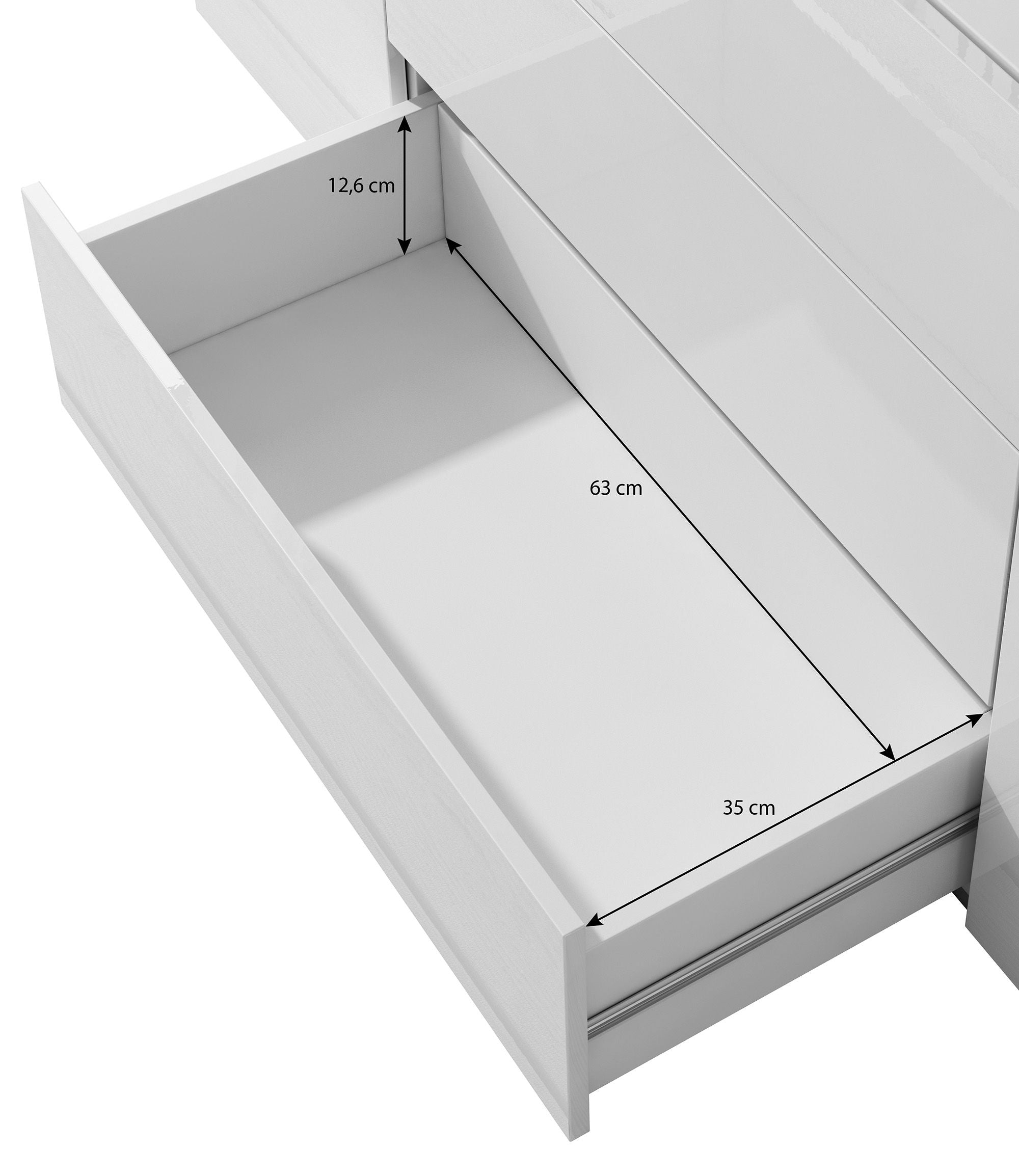 Bonzo - Dressoir - Wit - 150x39x68 cm