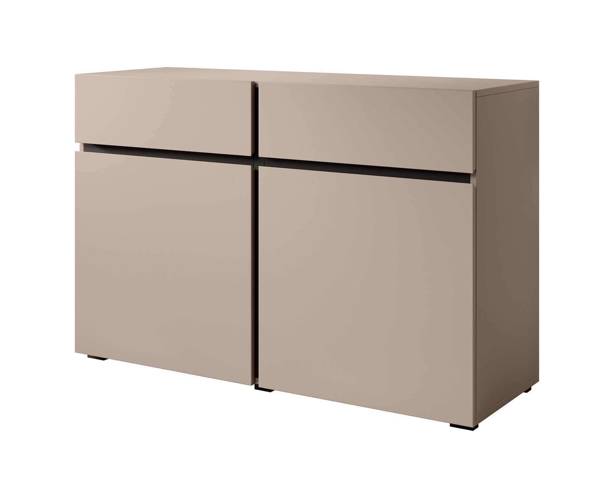 Cainan - Dressoir - Beige/zwart - 119x40x78 cm