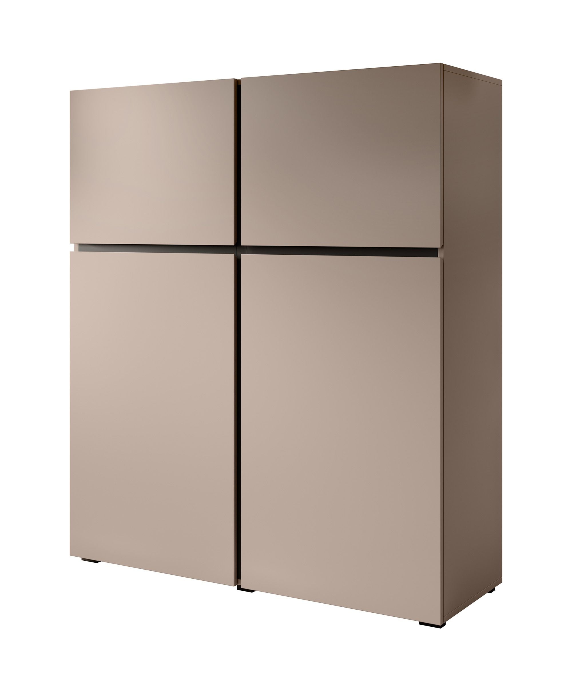 Cainan - Dressoir - Beige/zwart - 119x40x139 cm